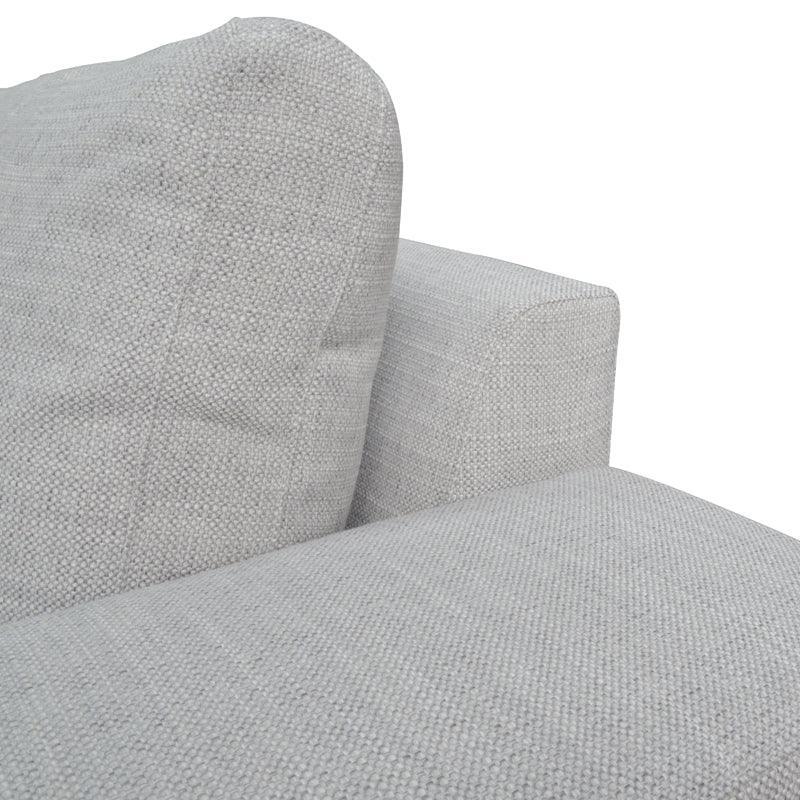 CLC802 3 Seater Sofa With Chaise - Light Texture Grey - Furniture Castle