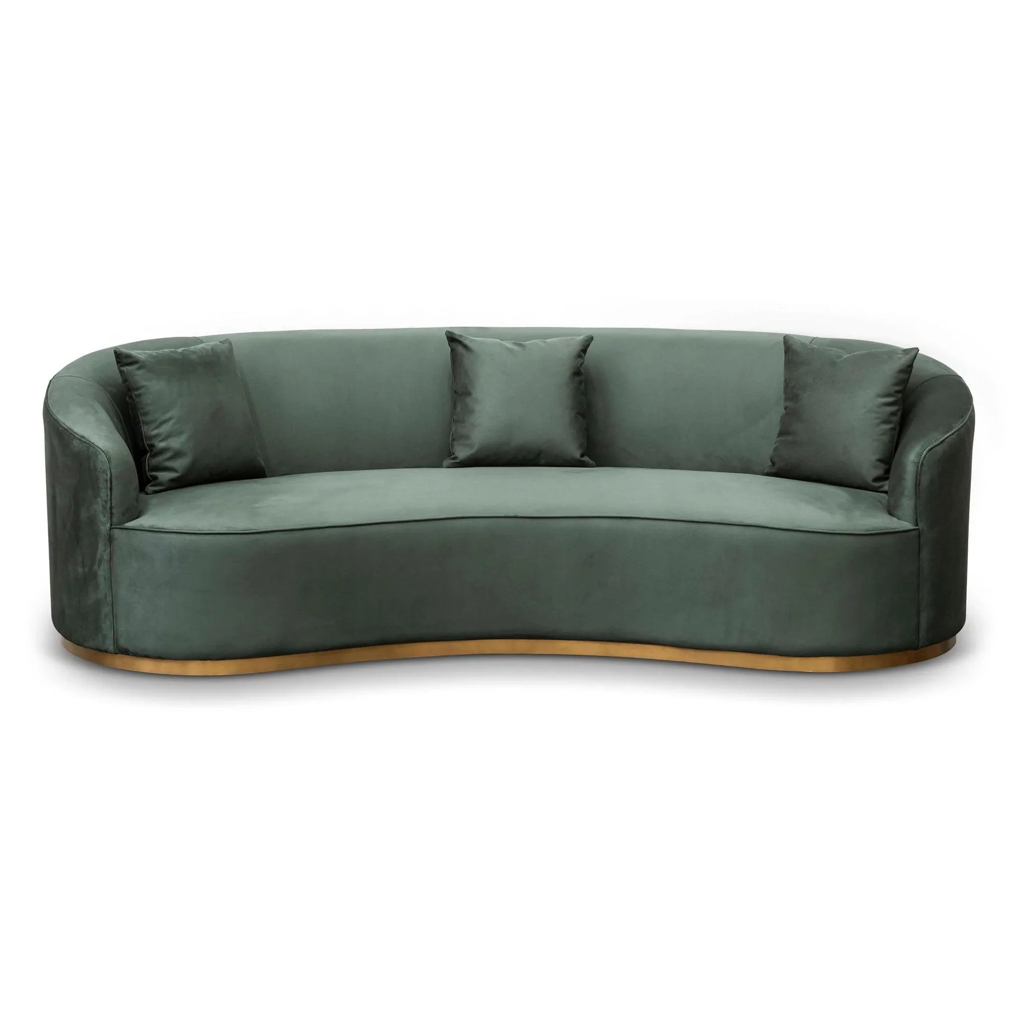 CLC8057-FS 3 Seater Sofa - Dark Green Velvet - Furniture Castle