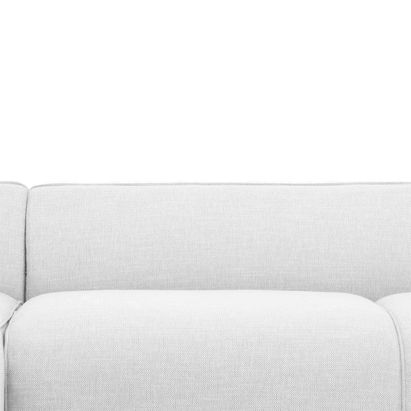 CLC806 3 Seater Left Chaise Fabric Sofa - Light Texture Grey - Furniture Castle
