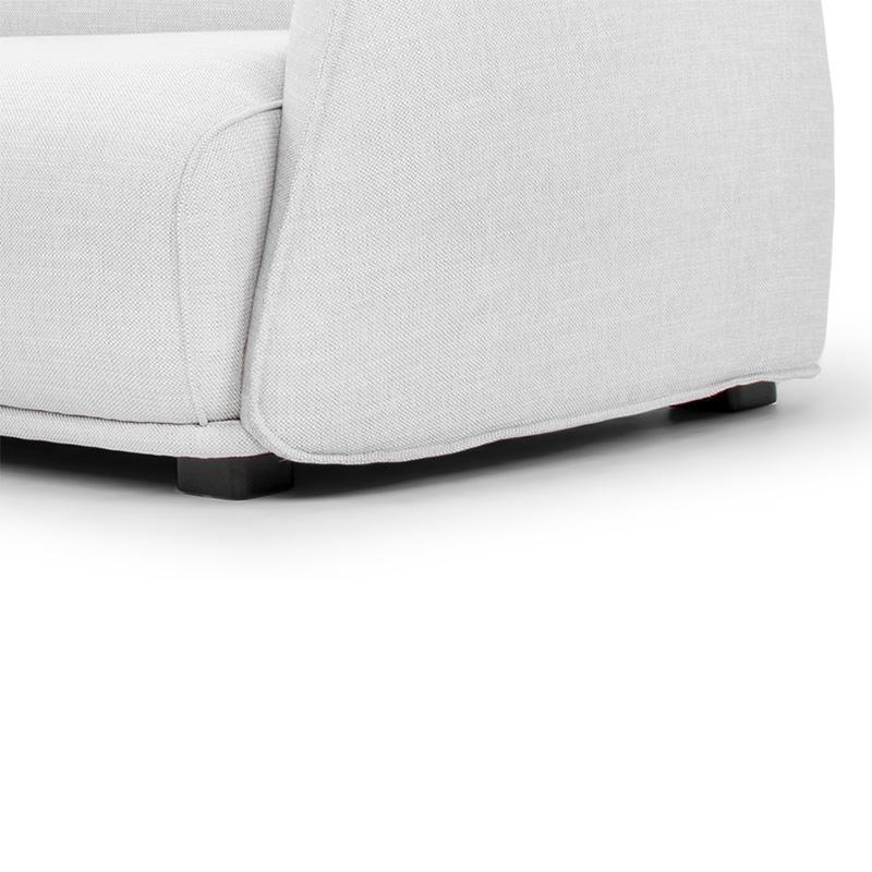 CLC806 3 Seater Left Chaise Fabric Sofa - Light Texture Grey - Furniture Castle