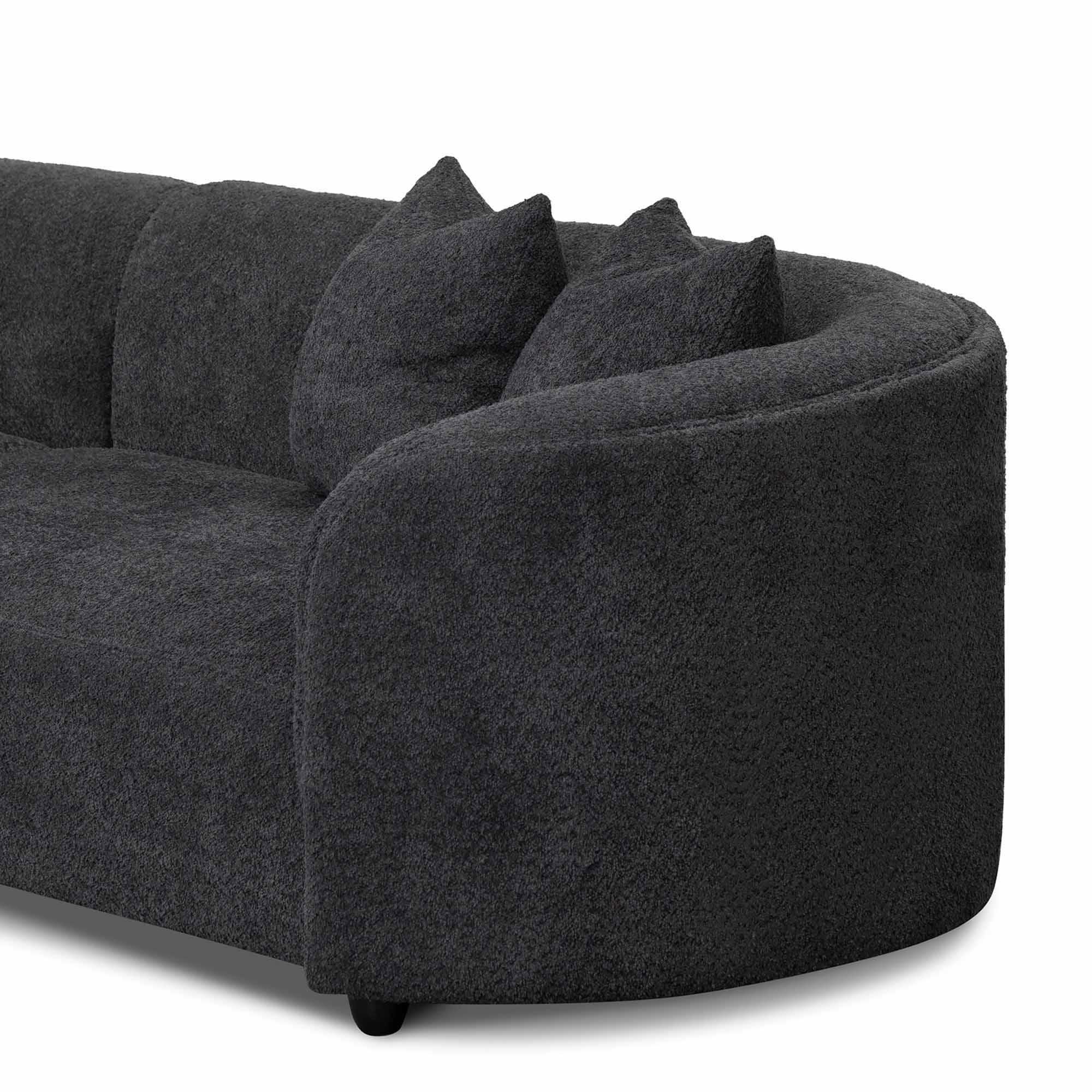 CLC8116-CA Left Chaise Sofa - Charcoal Fleece - Furniture Castle