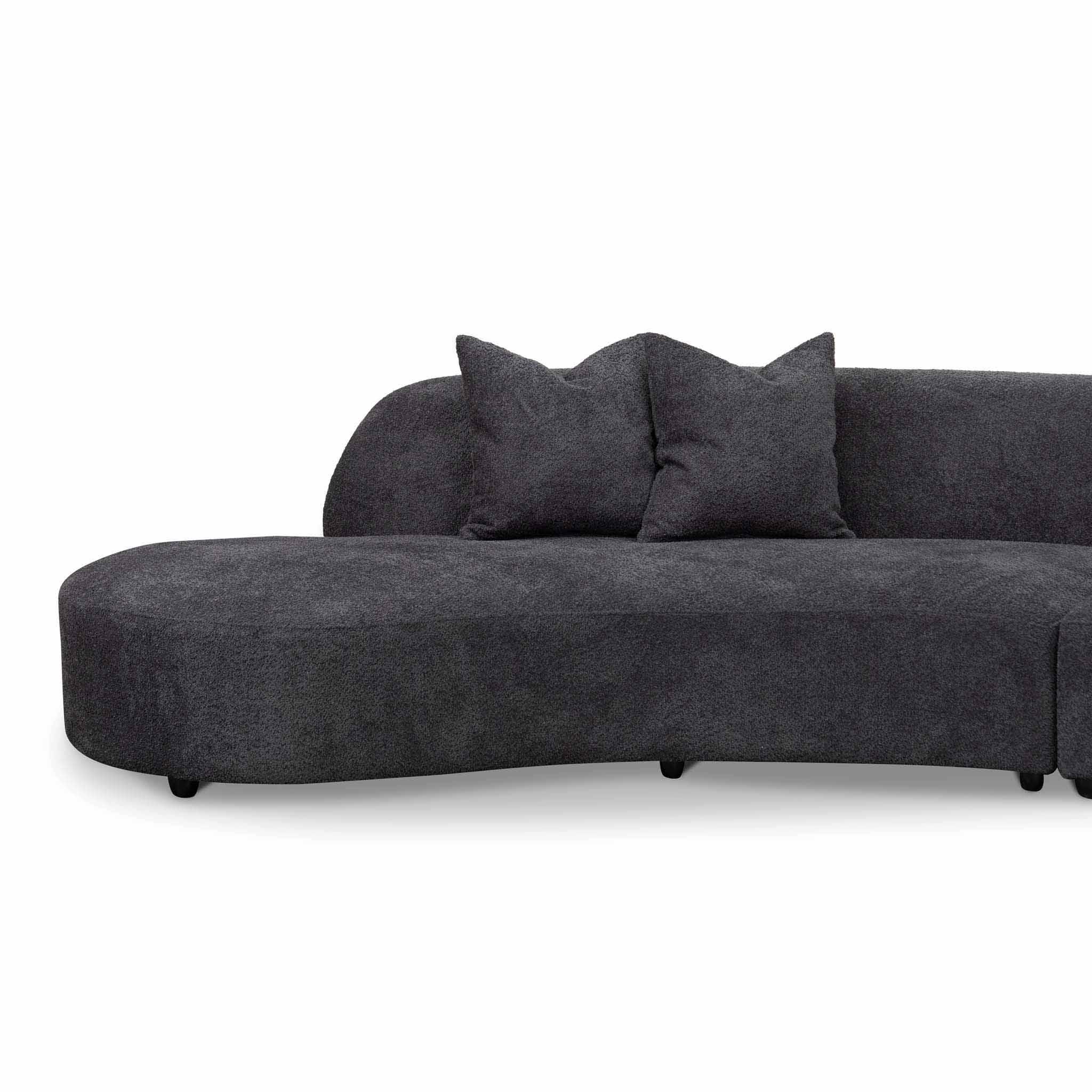 CLC8116-CA Left Chaise Sofa - Charcoal Fleece - Furniture Castle