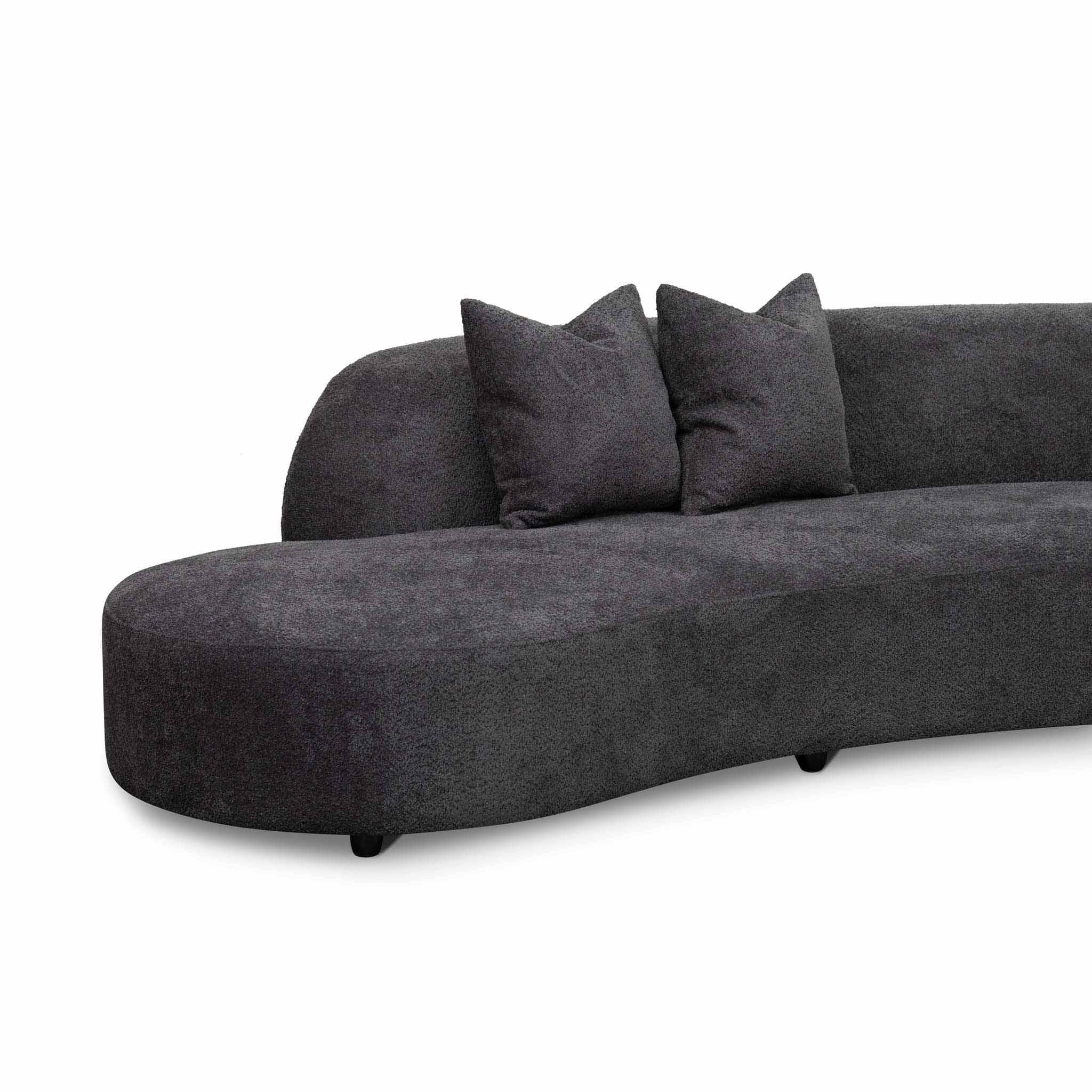 CLC8116-CA Left Chaise Sofa - Charcoal Fleece - Furniture Castle