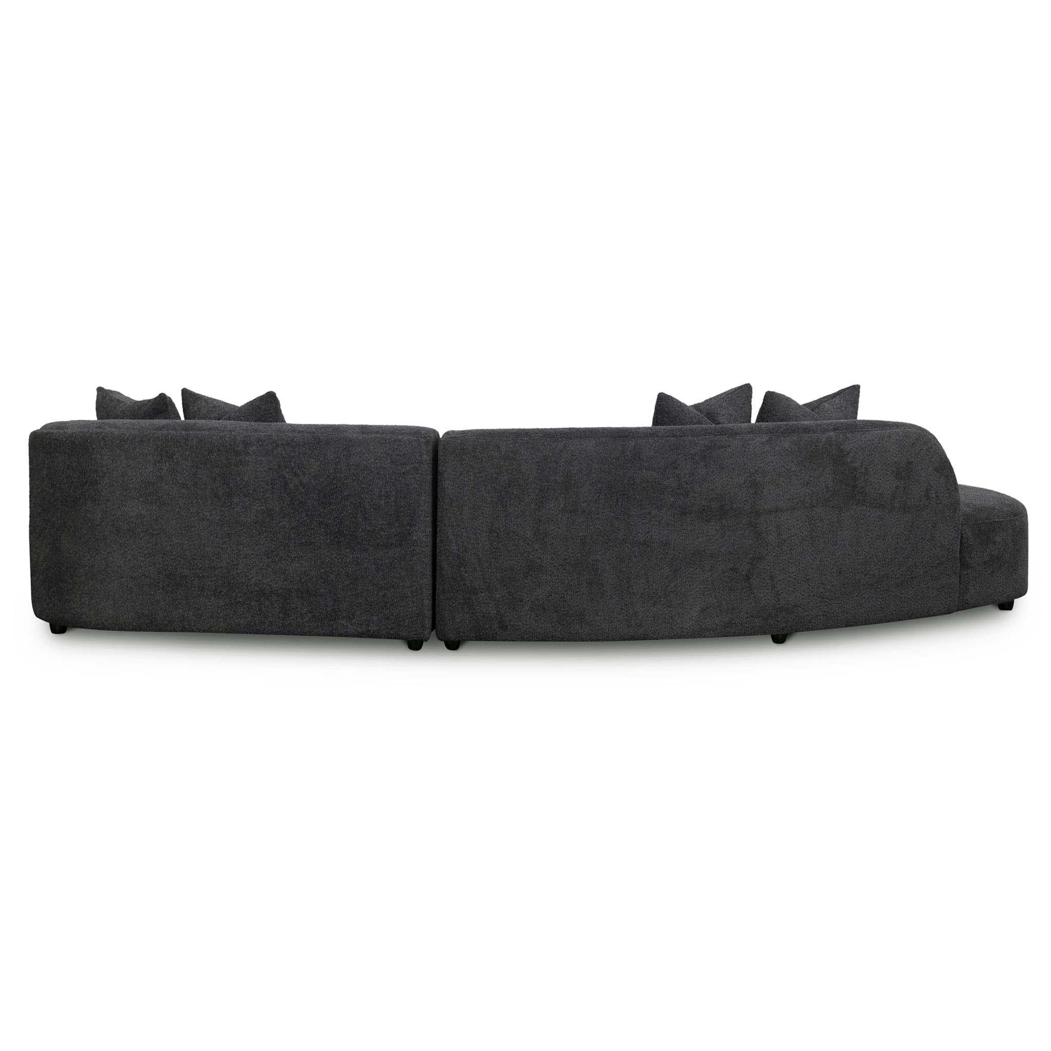 CLC8116-CA Left Chaise Sofa - Charcoal Fleece - Furniture Castle