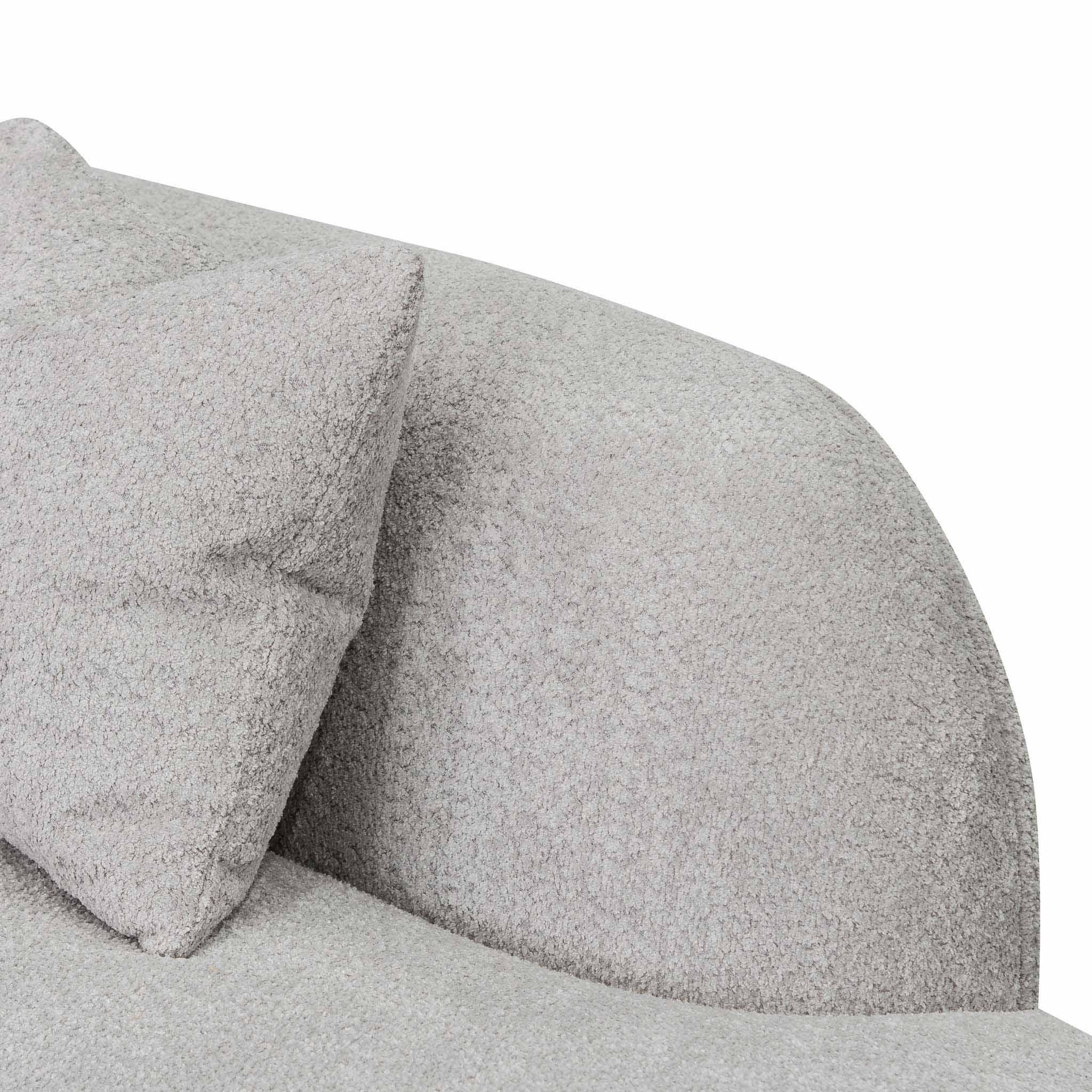 CLC8117-CA Right Chaise Sofa - Light Grey Fleece - Furniture Castle