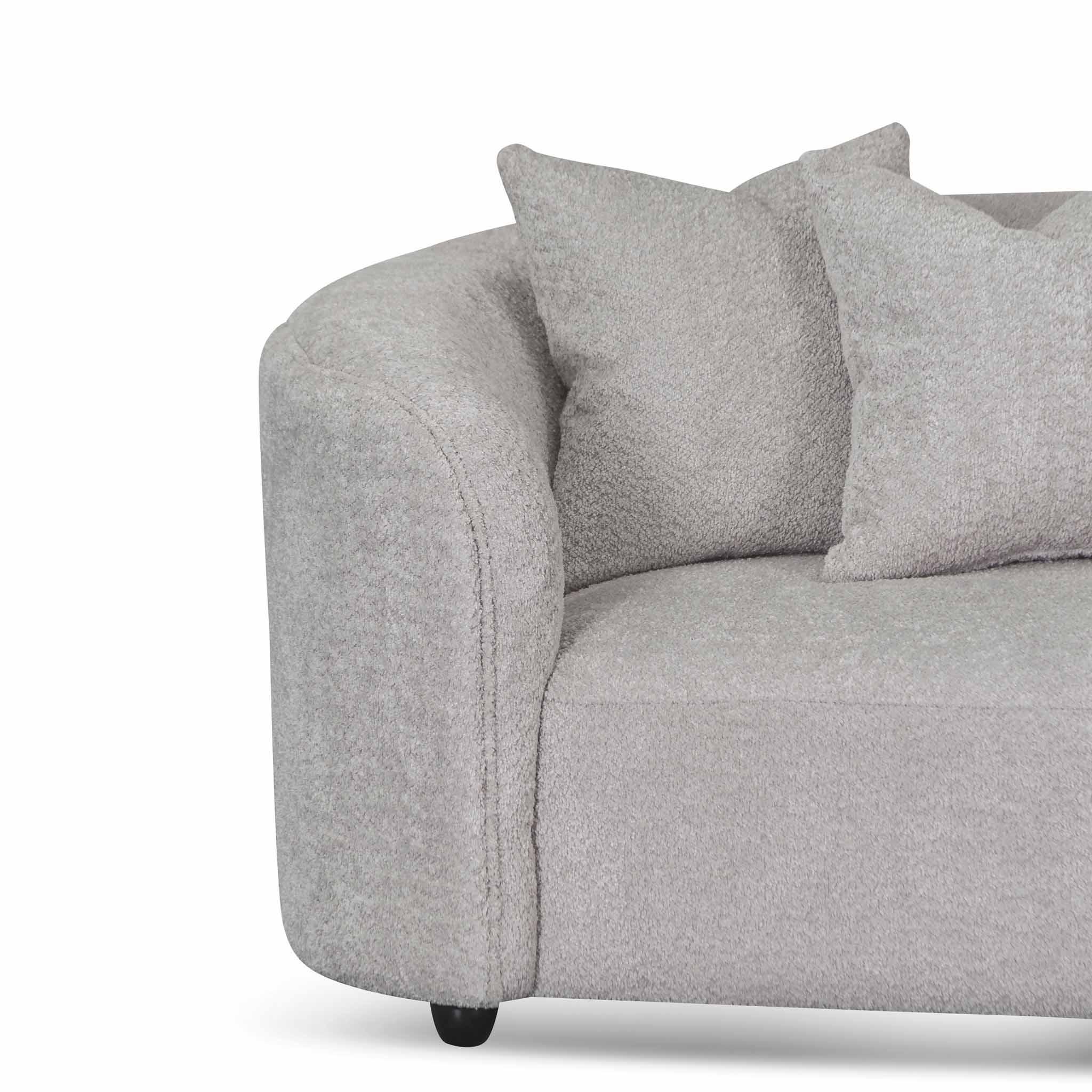 CLC8119-CA 4 Seater Sofa - Light Grey Fleece - Furniture Castle