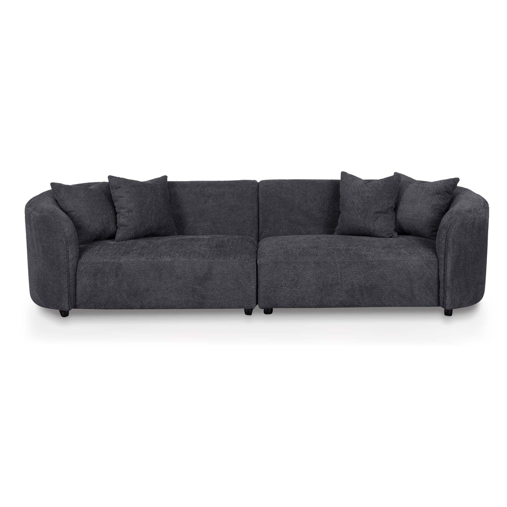 CLC8120-CA 4 Seater Sofa - Charcoal Fleece - Furniture Castle