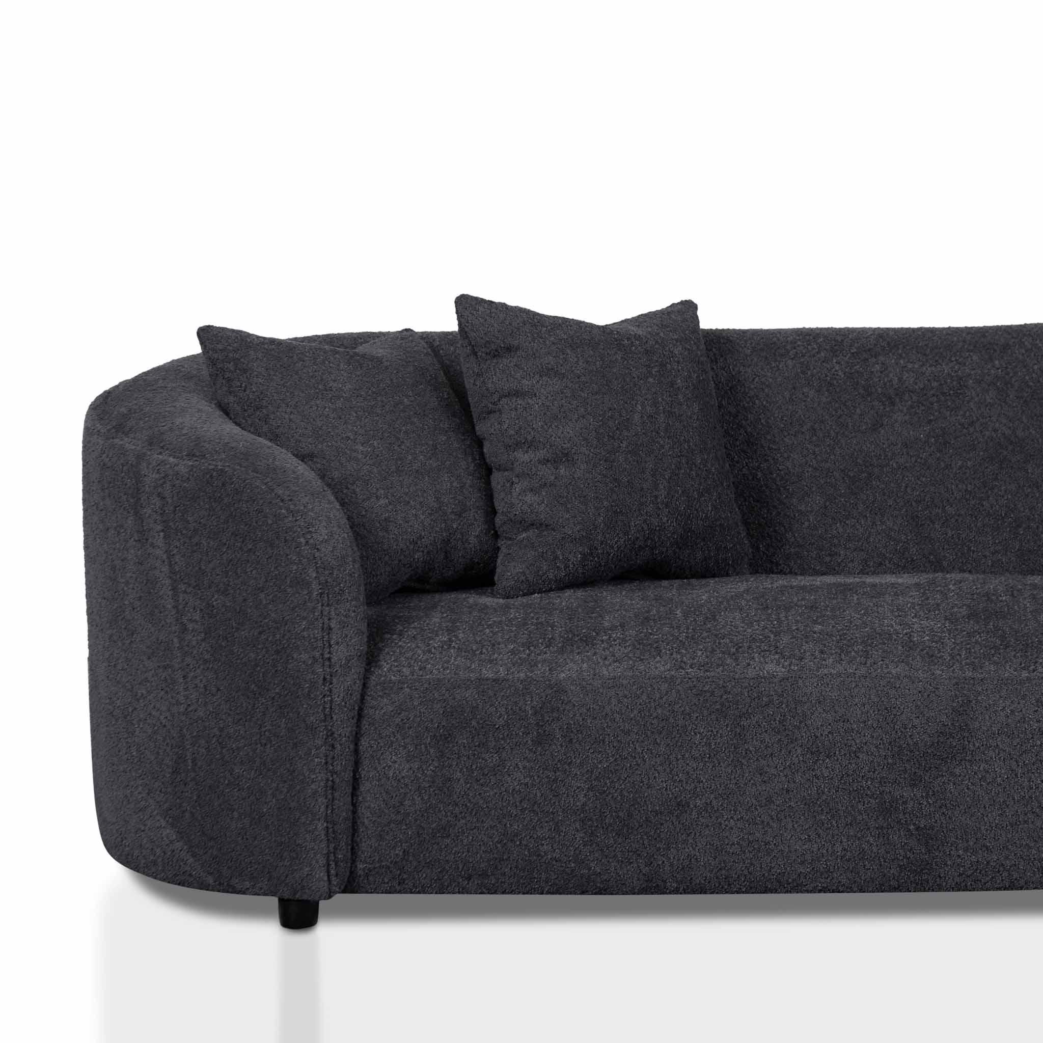 CLC8120-CA 4 Seater Sofa - Charcoal Fleece - Furniture Castle