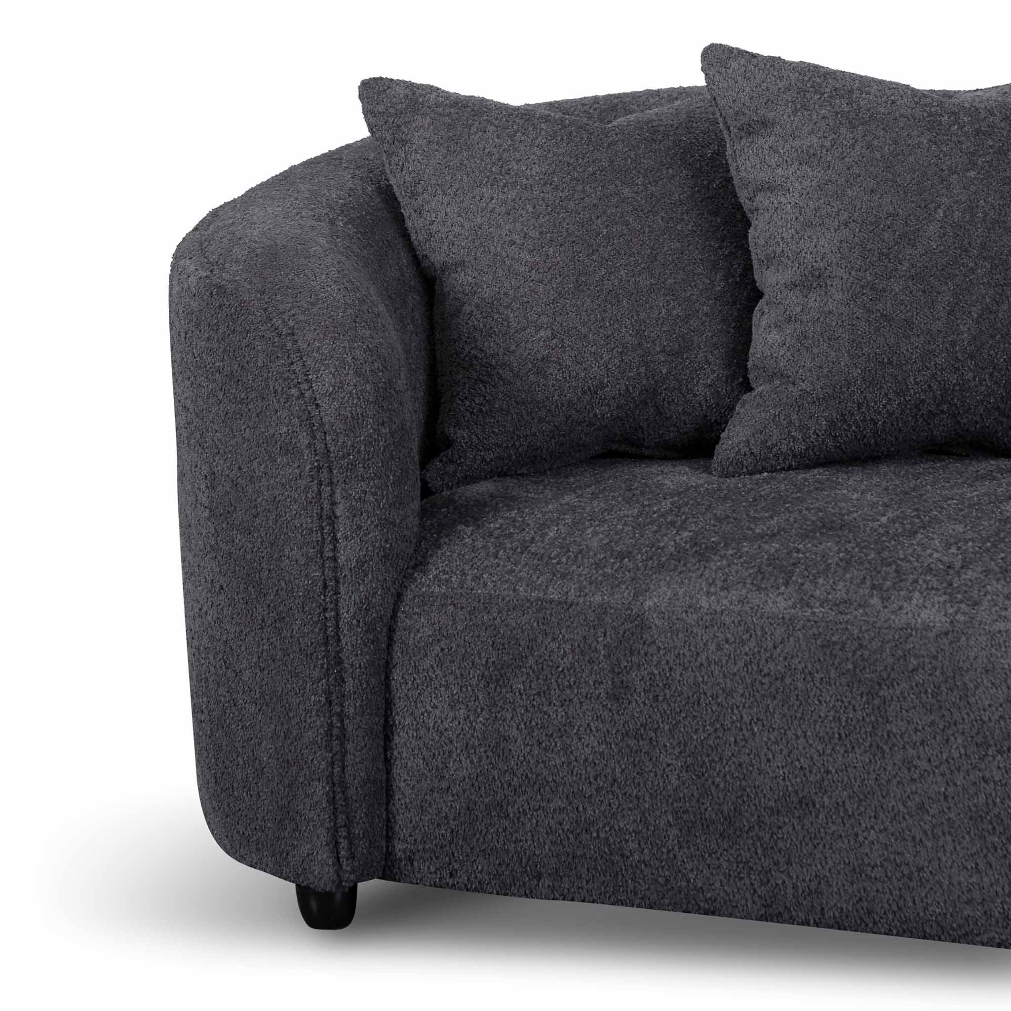 CLC8120-CA 4 Seater Sofa - Charcoal Fleece - Furniture Castle