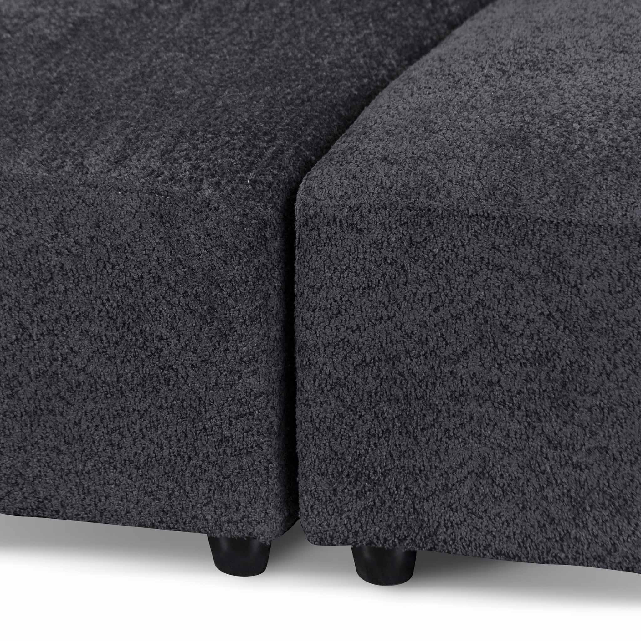 CLC8120-CA 4 Seater Sofa - Charcoal Fleece - Furniture Castle