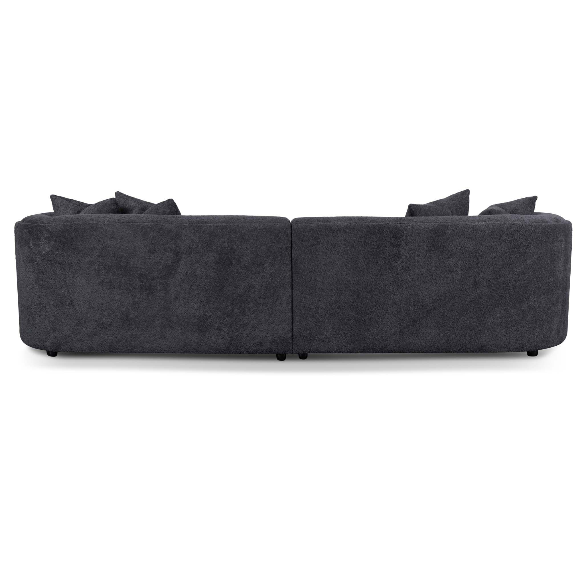 CLC8120-CA 4 Seater Sofa - Charcoal Fleece - Furniture Castle