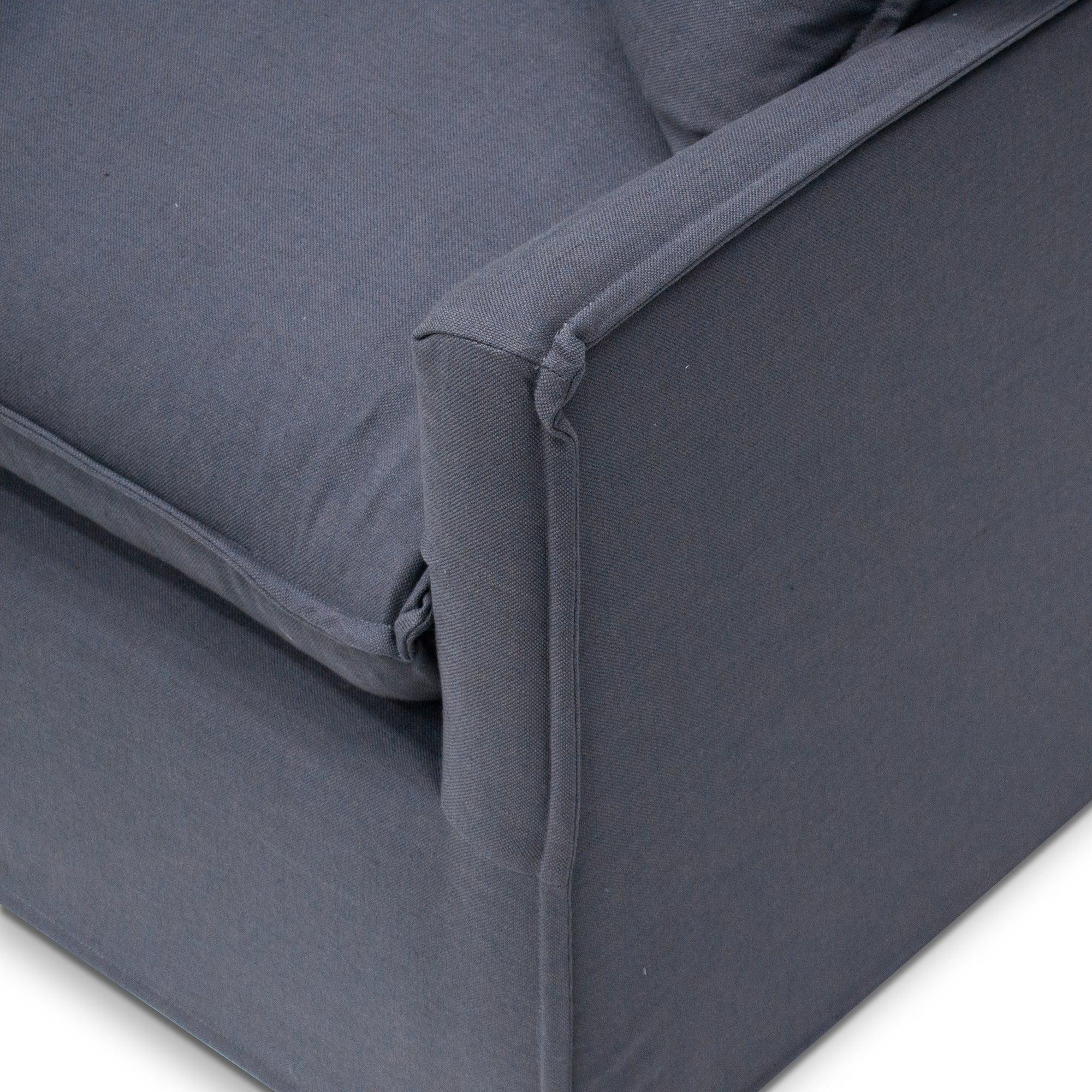 CLC8123-CA 3 Seater Fabric Sofa - Charcoal Linen - Furniture Castle