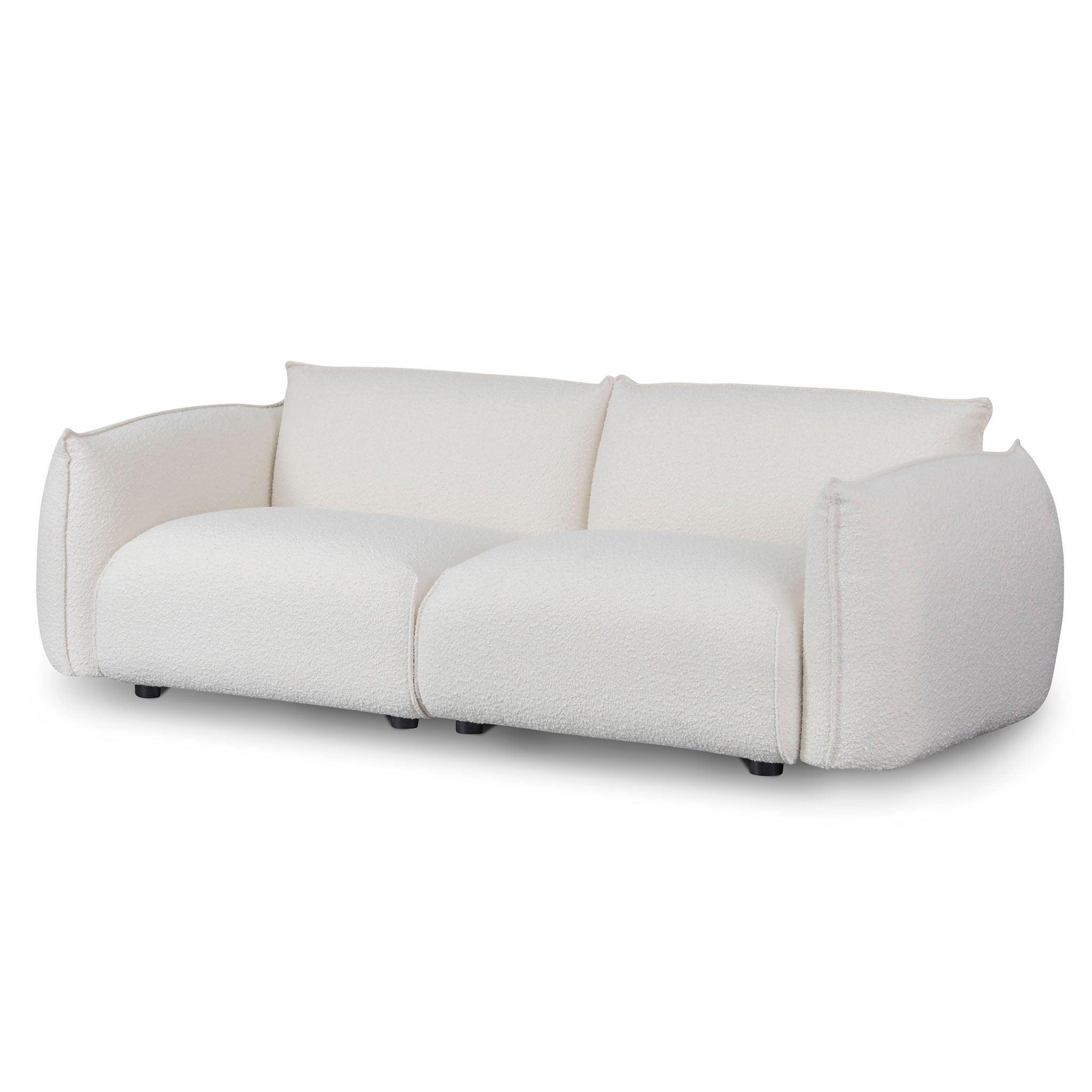 CLC8177-IG 3 Seater Sofa - White Wash Boucle - Furniture Castle