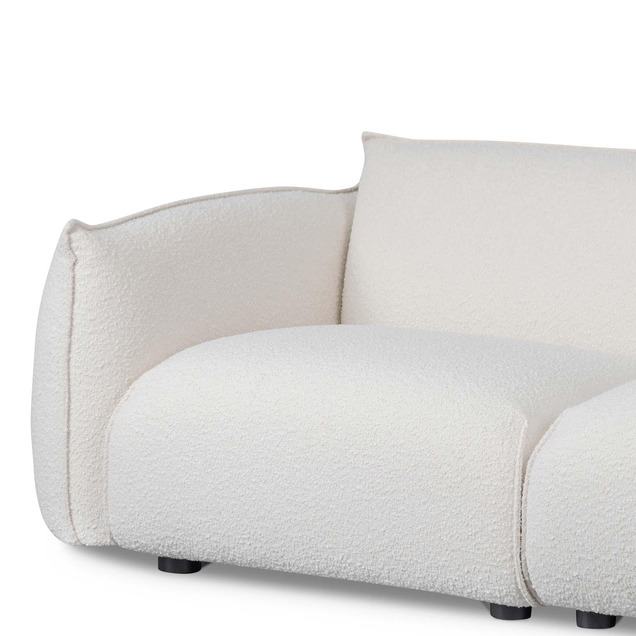 CLC8177-IG 3 Seater Sofa - White Wash Boucle - Furniture Castle