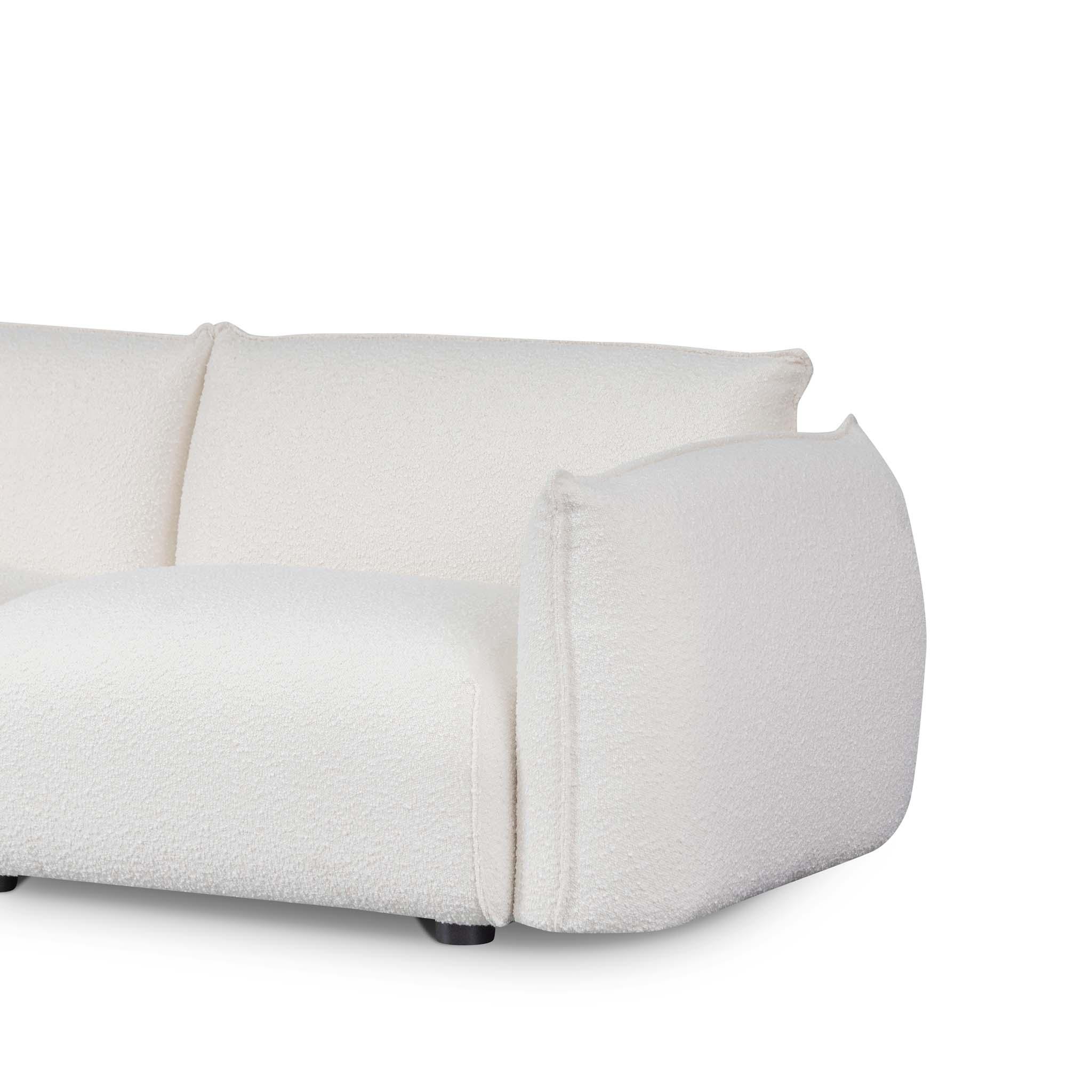CLC8177-IG 3 Seater Sofa - White Wash Boucle - Furniture Castle