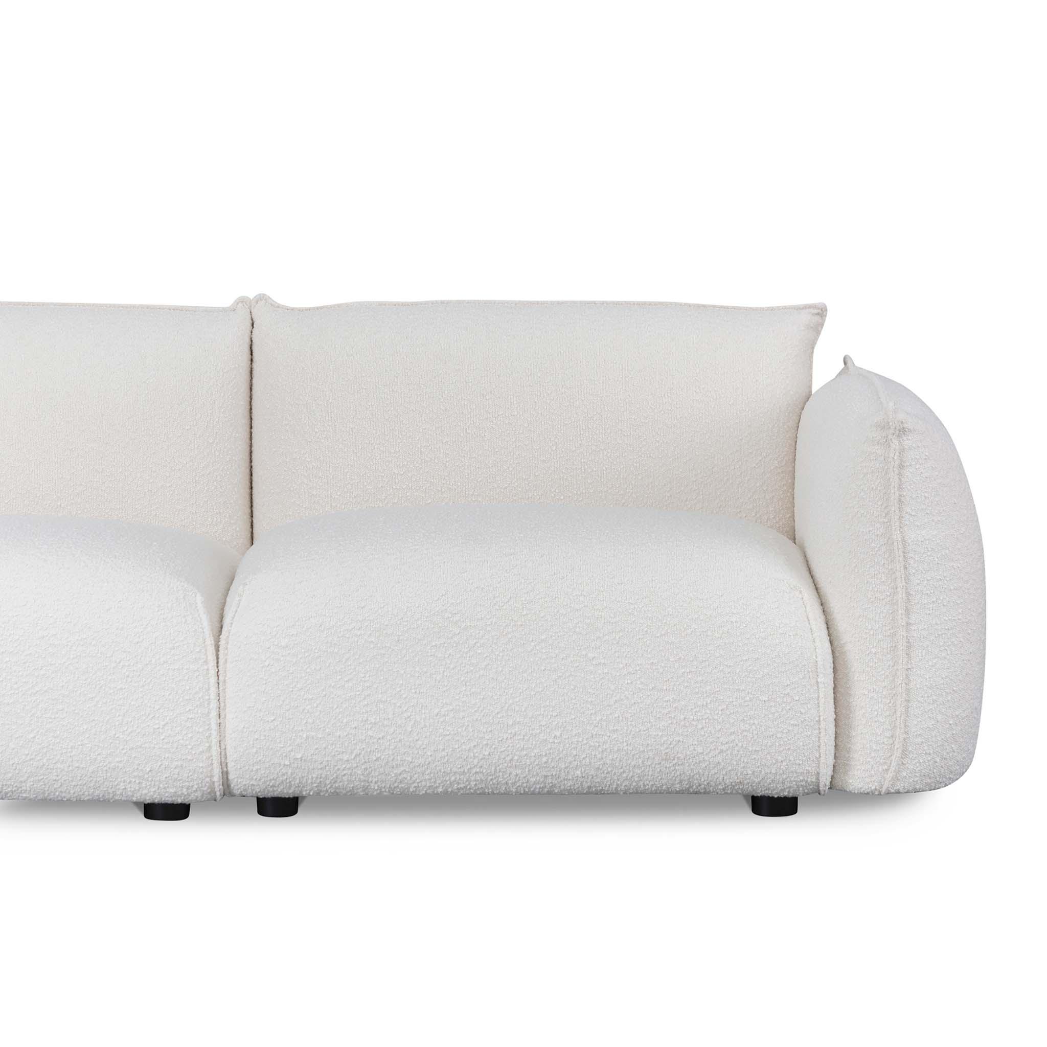 CLC8177-IG 3 Seater Sofa - White Wash Boucle - Furniture Castle