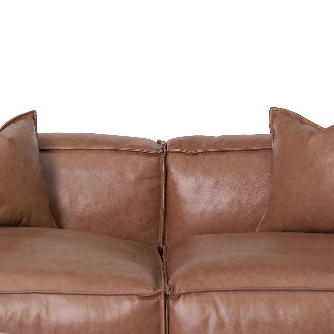 CLC8317-KSO 4 Seater Sofa with Cushion and Pillow - Caramel Brown - Furniture Castle