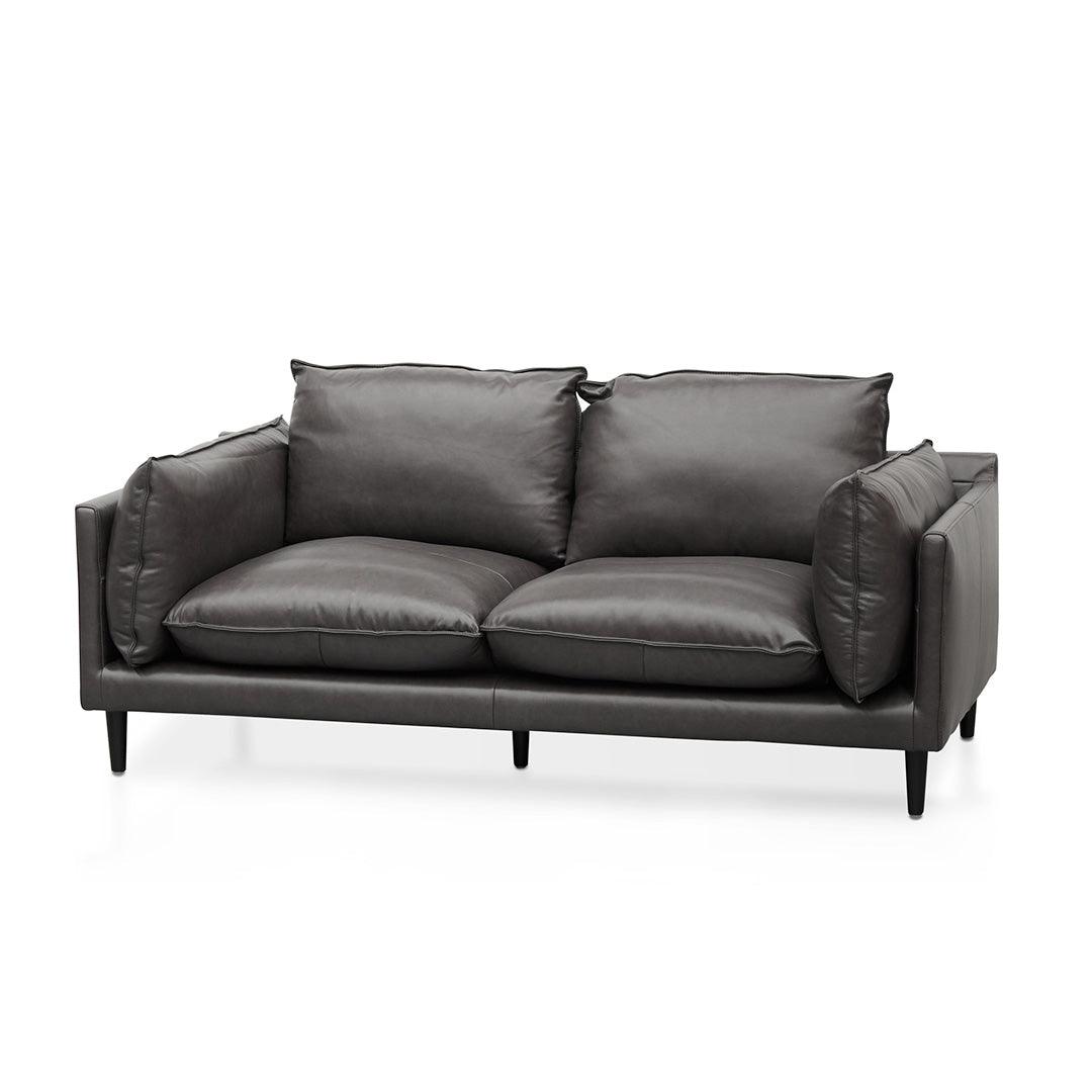 CLC8321-KSO 2 Seater Sofa - Shadow Grey Leather - Furniture Castle