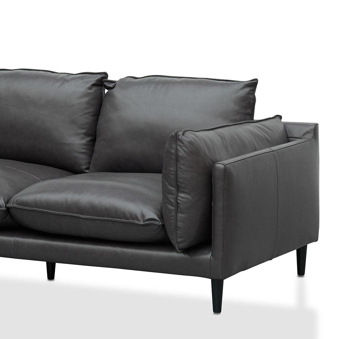 CLC8321-KSO 2 Seater Sofa - Shadow Grey Leather - Furniture Castle
