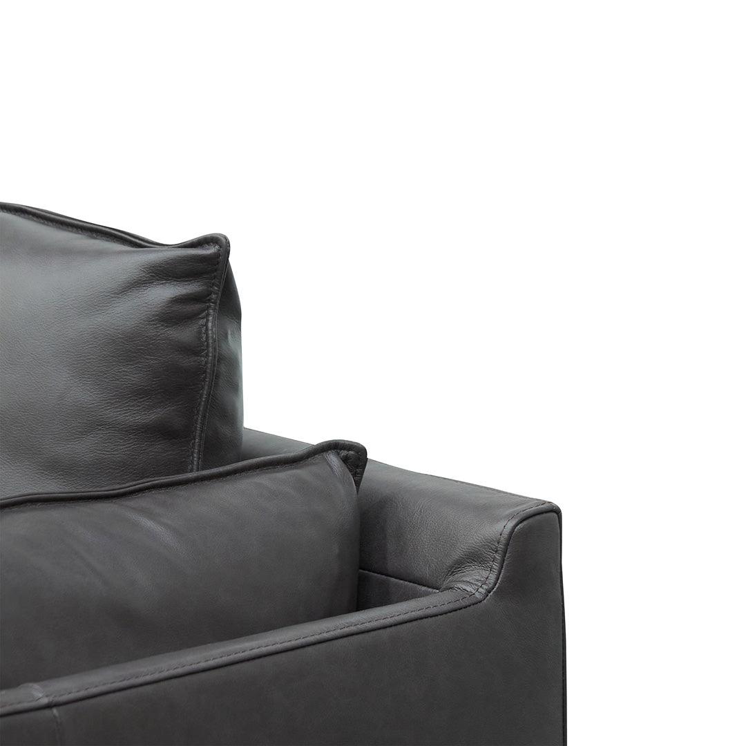 CLC8321-KSO 2 Seater Sofa - Shadow Grey Leather - Furniture Castle