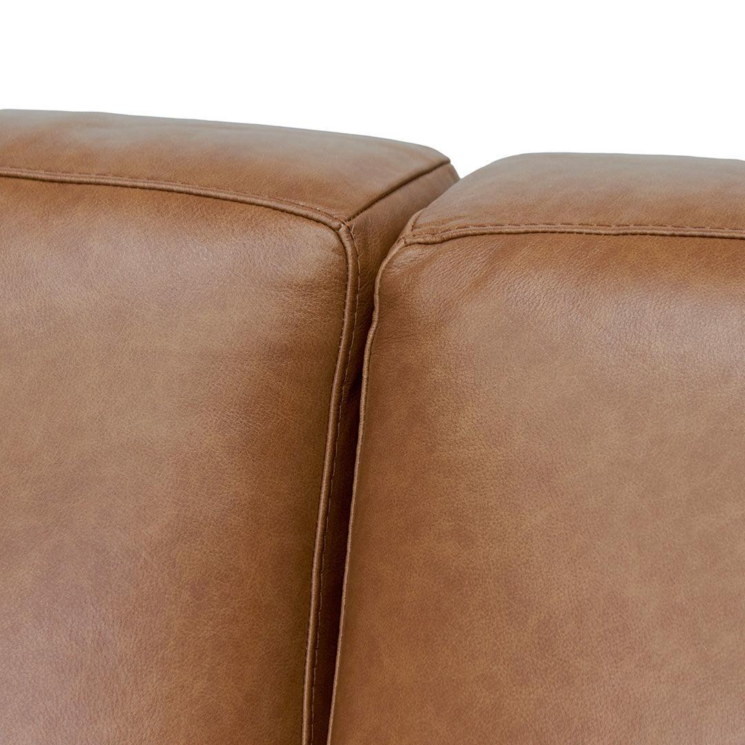 CLC8336-KSO 4 Seater Sofa - Caramel Brown Leather - Furniture Castle