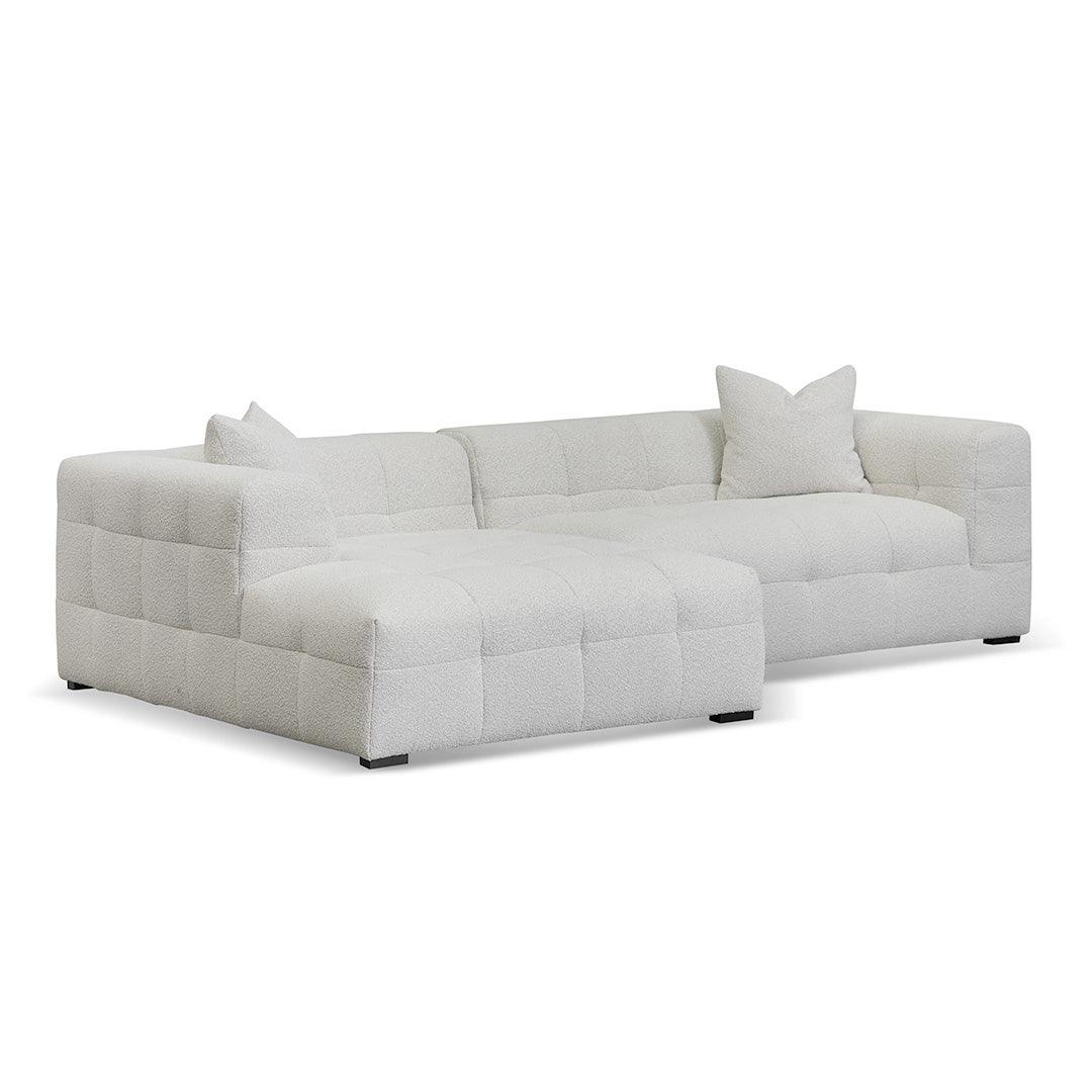 CLC8473-CA Left Chaise Sofa - Pearl Boucle - Furniture Castle