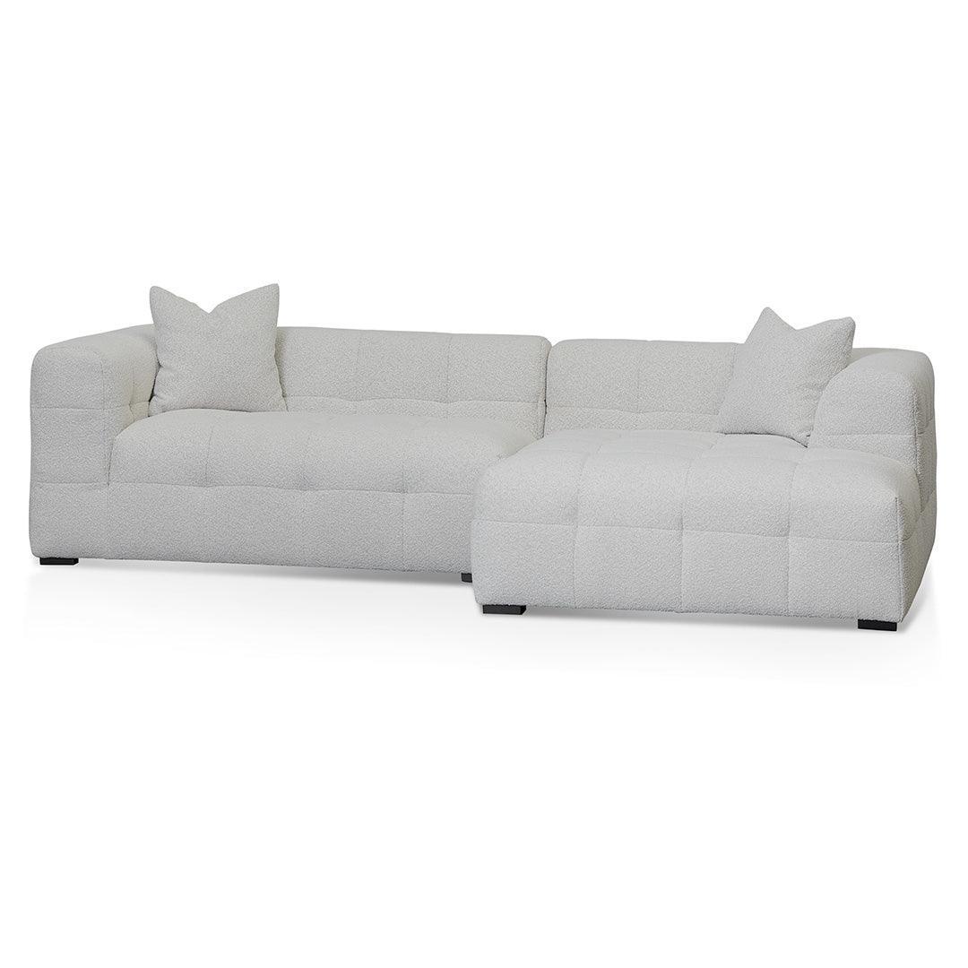 CLC8474-CA Right Chaise Sofa - Pearl Boucle - Furniture Castle