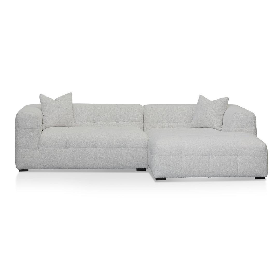 CLC8474-CA Right Chaise Sofa - Pearl Boucle - Furniture Castle