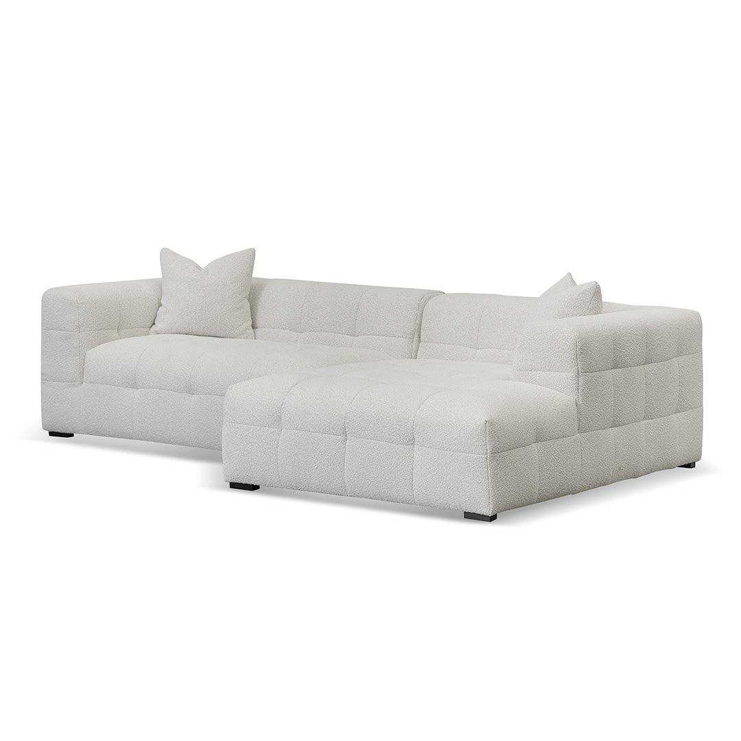 CLC8474-CA Right Chaise Sofa - Pearl Boucle - Furniture Castle