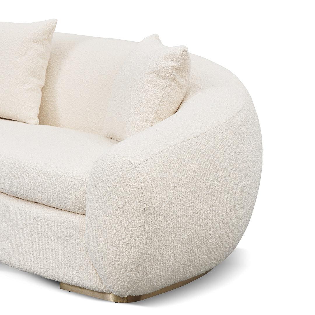 CLC8535-FS 3 Seater Sofa - Ivory White Boucle - Furniture Castle