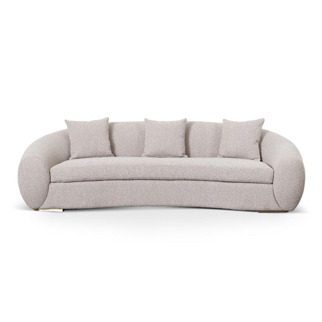 CLC8536-FS 3 Seater Sofa - Ash Grey Boucle - Furniture Castle