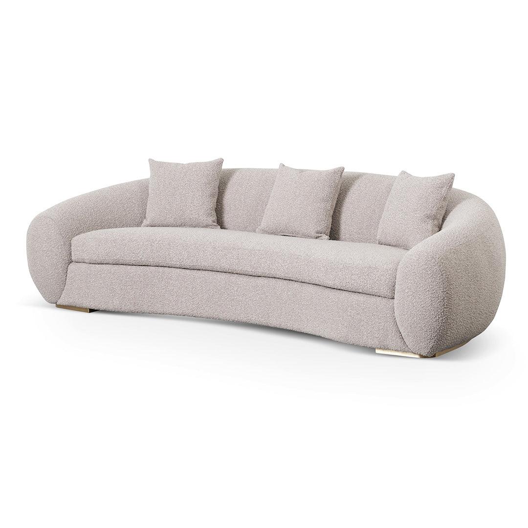 CLC8536-FS 3 Seater Sofa - Ash Grey Boucle - Furniture Castle
