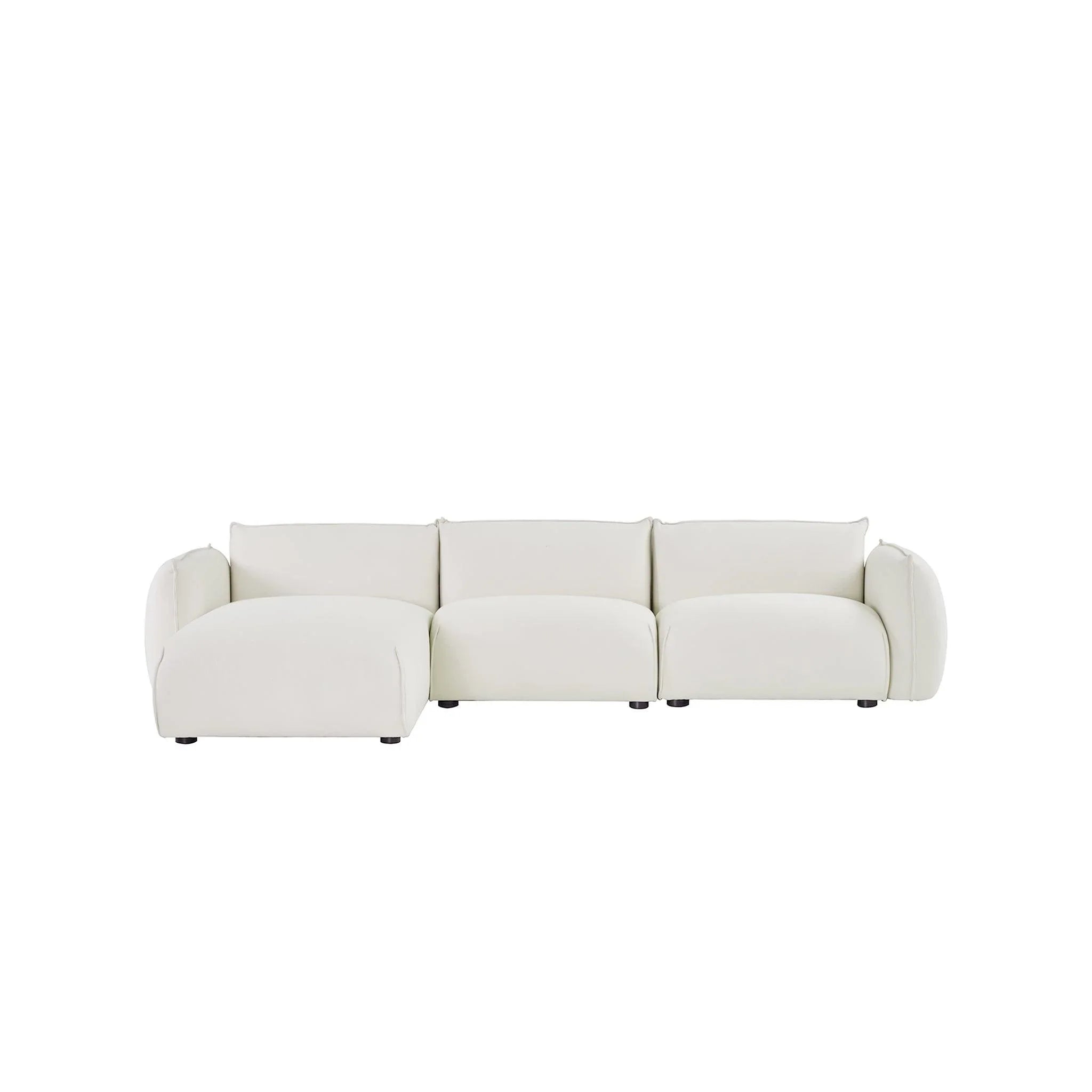 CLC8645-IG 3 Seater Left Chaise Sofa - Beige - Furniture Castle