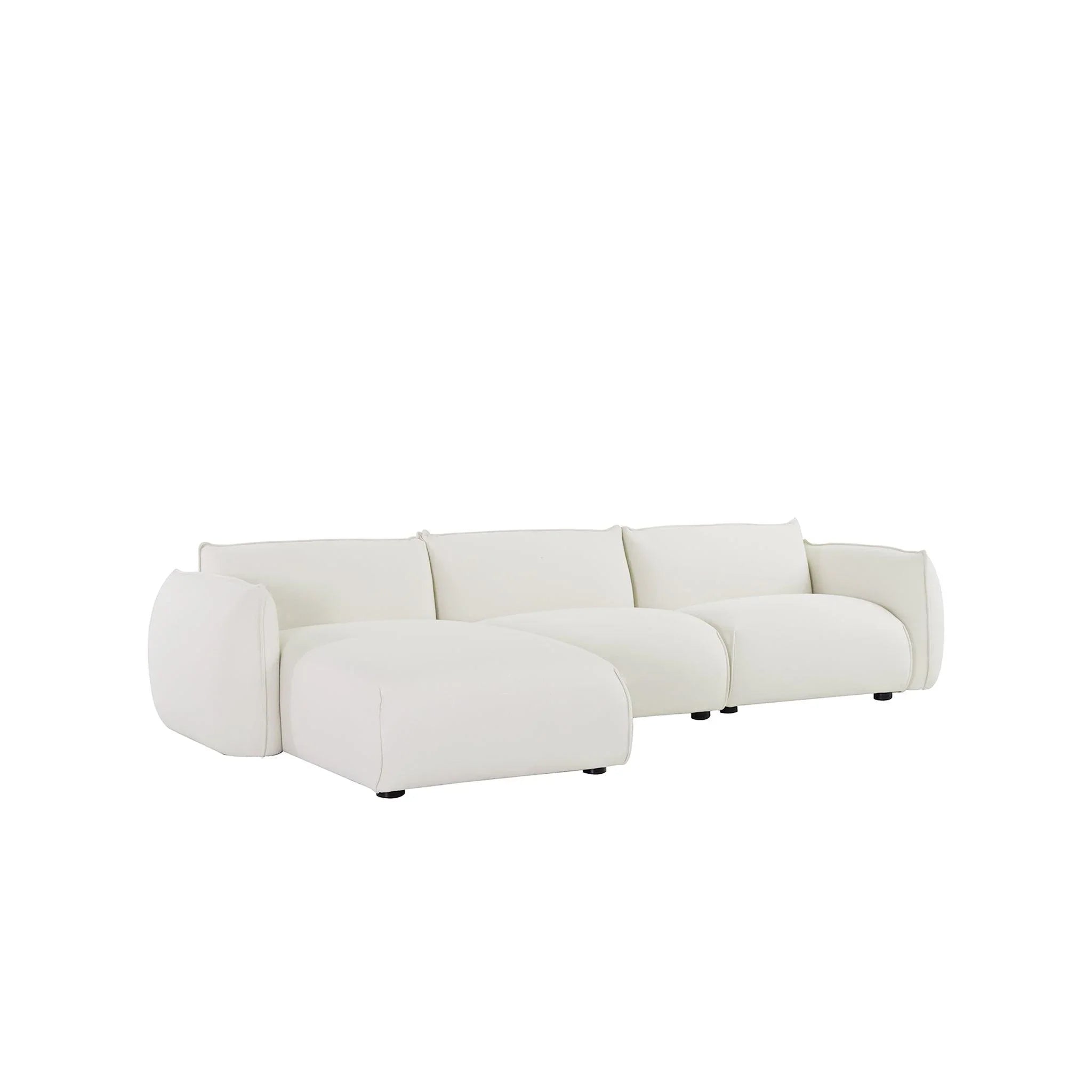 CLC8645-IG 3 Seater Left Chaise Sofa - Beige - Furniture Castle