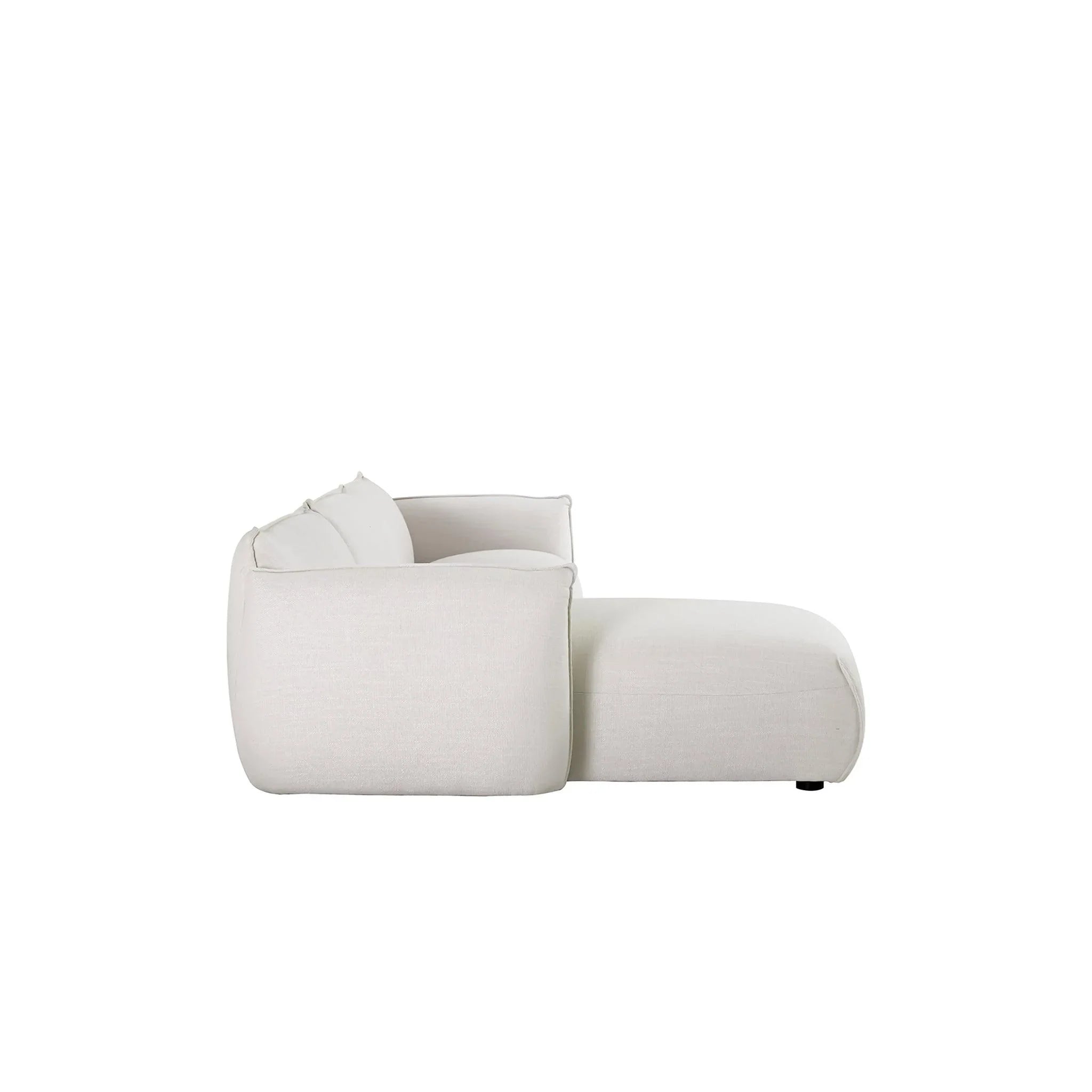 CLC8645-IG 3 Seater Left Chaise Sofa - Beige - Furniture Castle