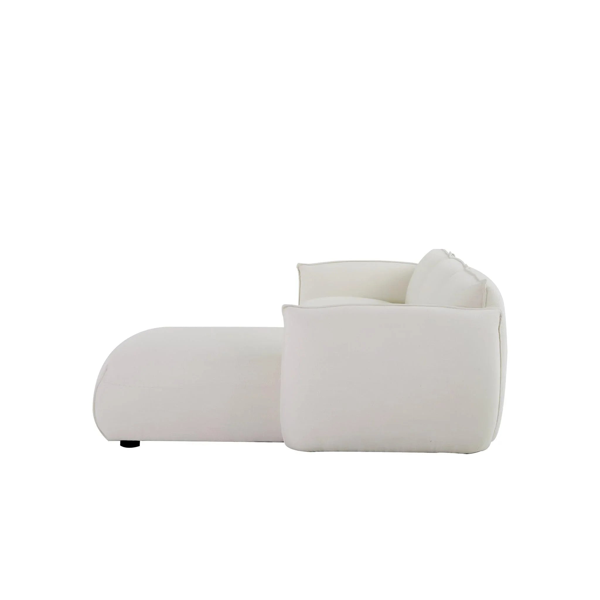 CLC8646-IG 3 Seater Right Chaise Sofa - Beige - Furniture Castle