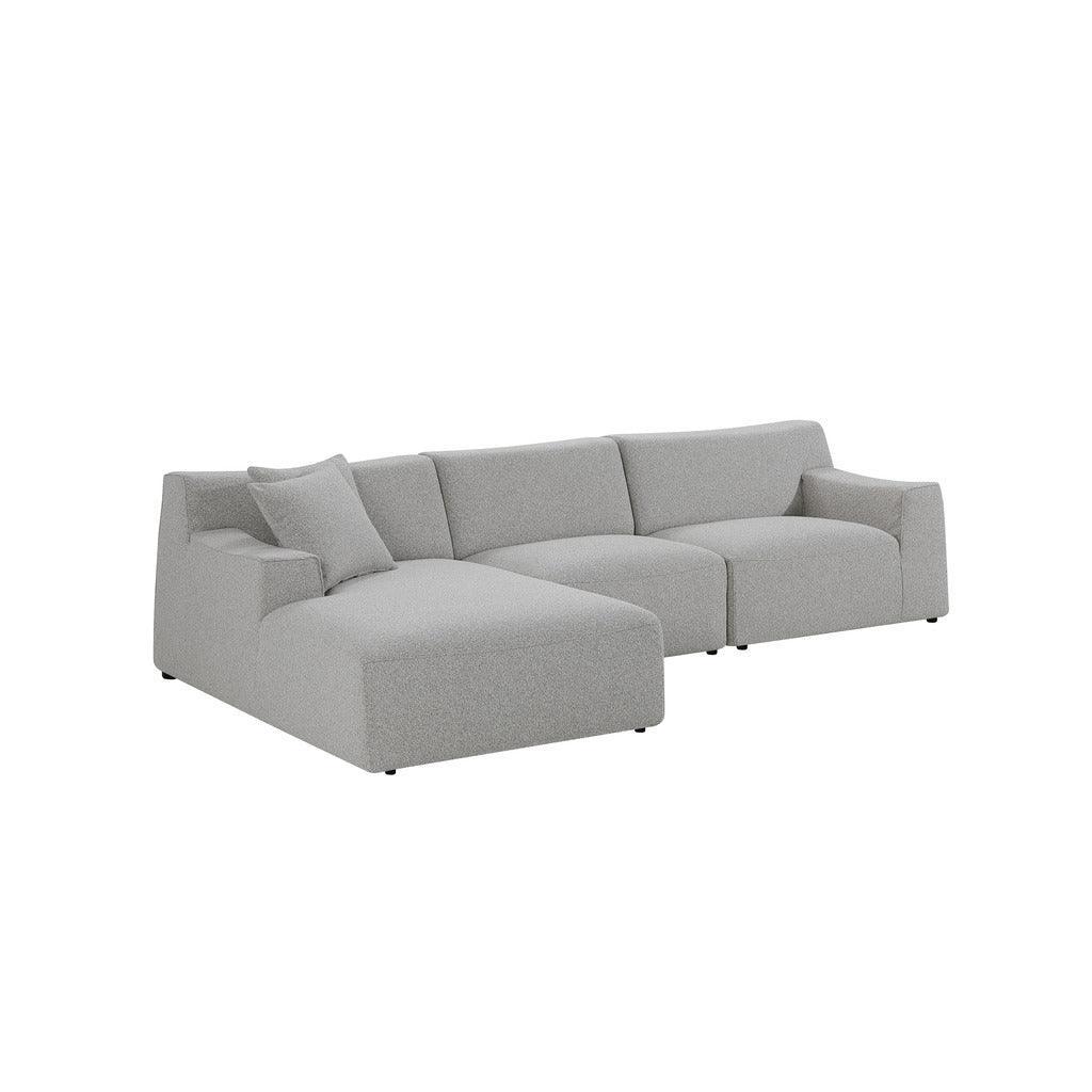 CLC8671-YY 3 Seater Left Chaise Sofa - Clay Grey - Furniture Castle