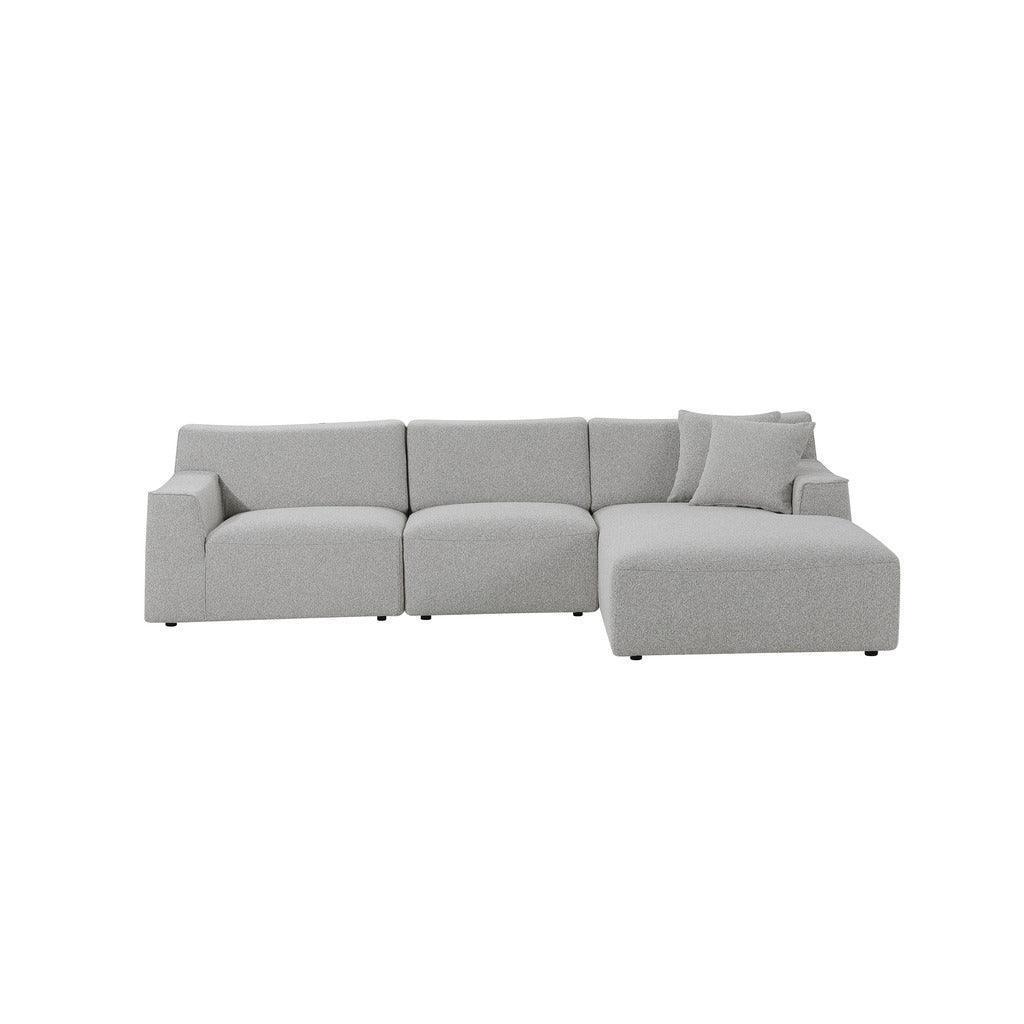 CLC8672-YY 3 Seater Right Chaise Sofa - Clay Grey - Furniture Castle