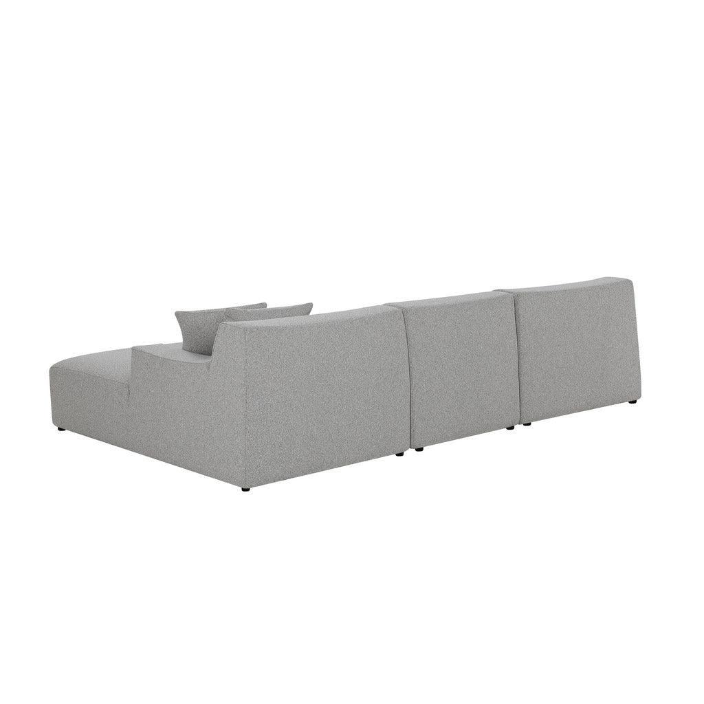 CLC8672-YY 3 Seater Right Chaise Sofa - Clay Grey - Furniture Castle