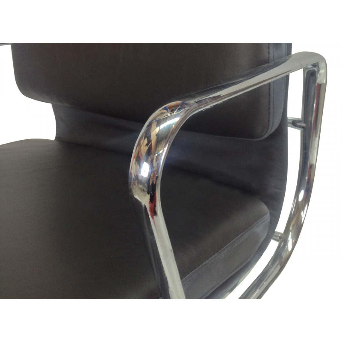 COC103 Low Back Office Chair - Black Leather - Furniture Castle