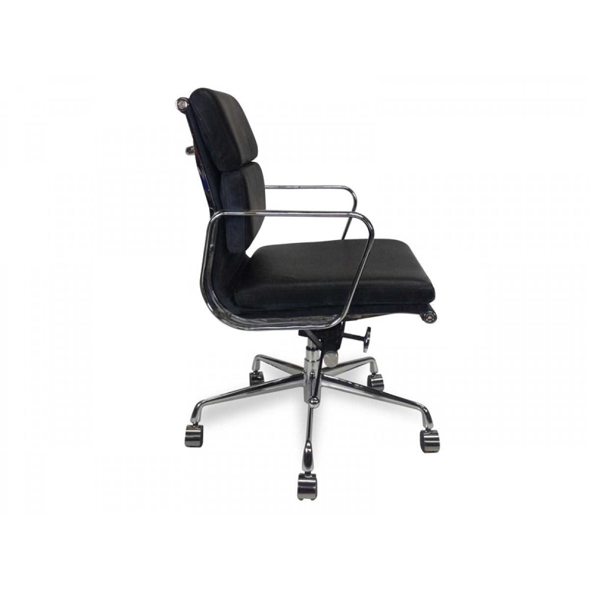 COC103 Low Back Office Chair - Black Leather - Furniture Castle