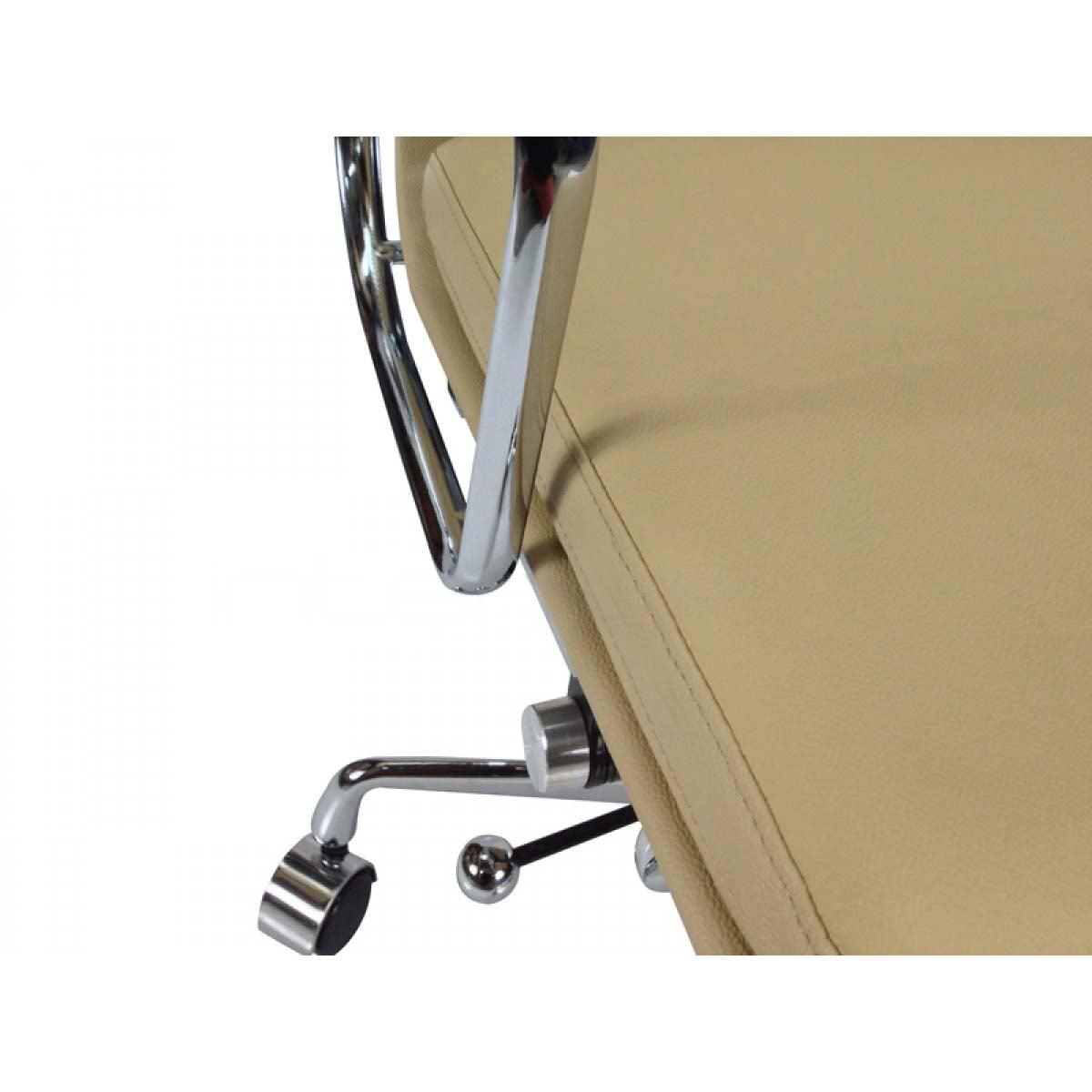 COC103B Low Back Office Chair - Light Brown Leather - Furniture Castle