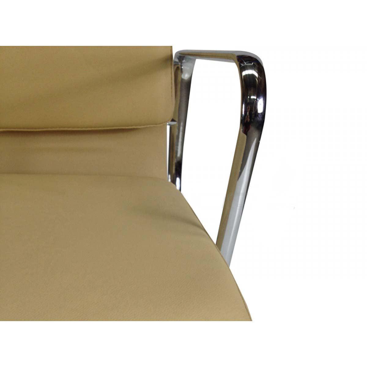 COC103B Low Back Office Chair - Light Brown Leather - Furniture Castle