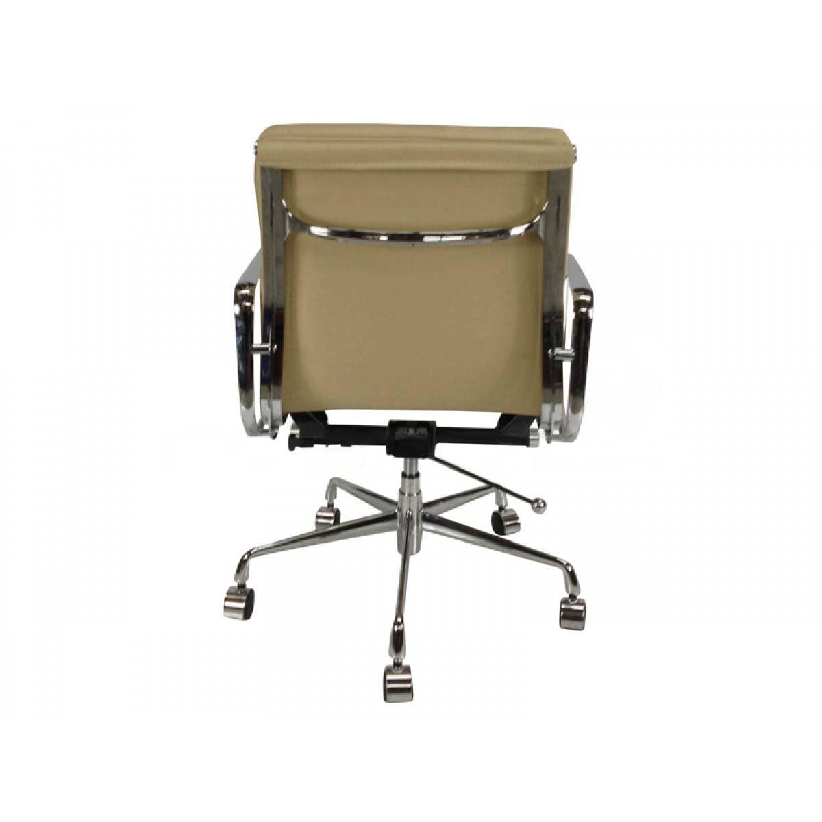 COC103B Low Back Office Chair - Light Brown Leather - Furniture Castle