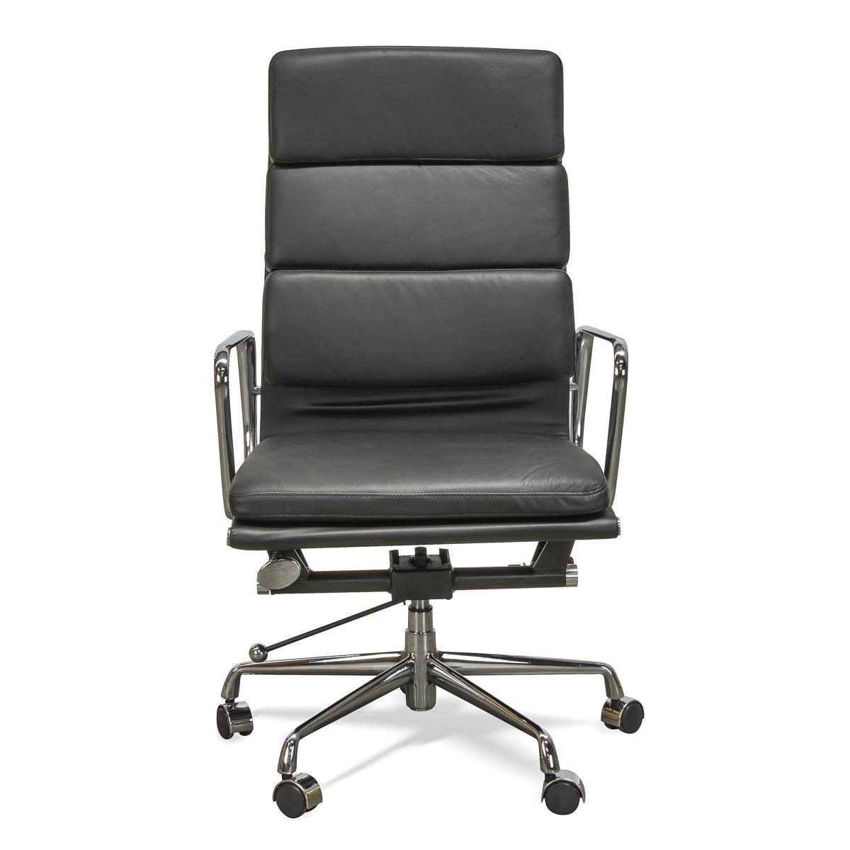 COC104 High Back Office Chair - Black Leather - Furniture Castle