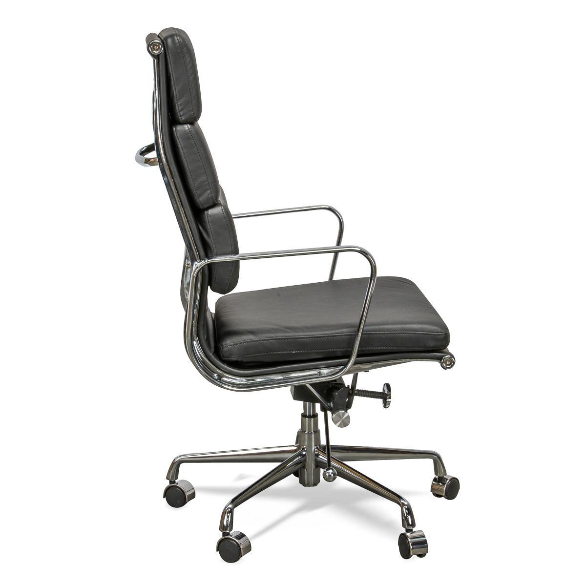 COC104 High Back Office Chair - Black Leather - Furniture Castle