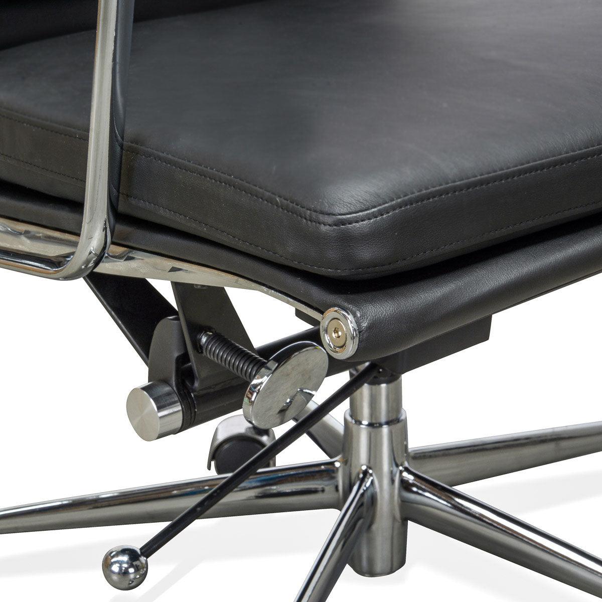 COC104 High Back Office Chair - Black Leather - Furniture Castle
