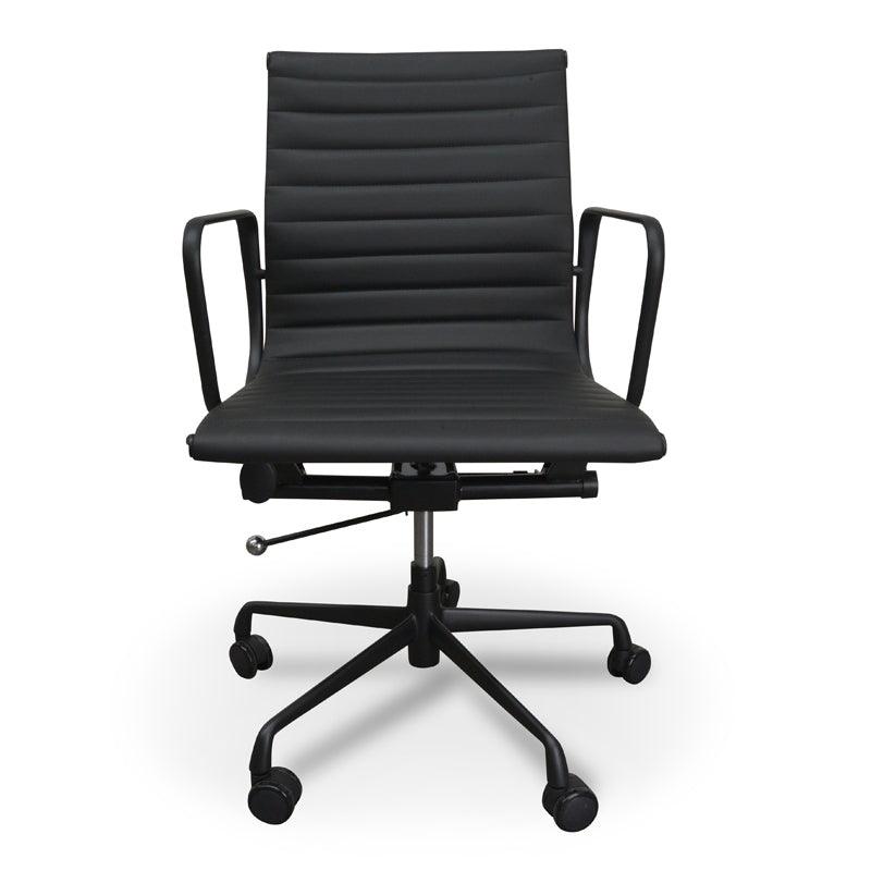 COC121 PU Leather Office Chair - Full Black - Furniture Castle