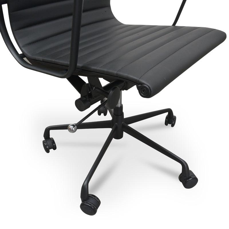 COC121 PU Leather Office Chair - Full Black - Furniture Castle
