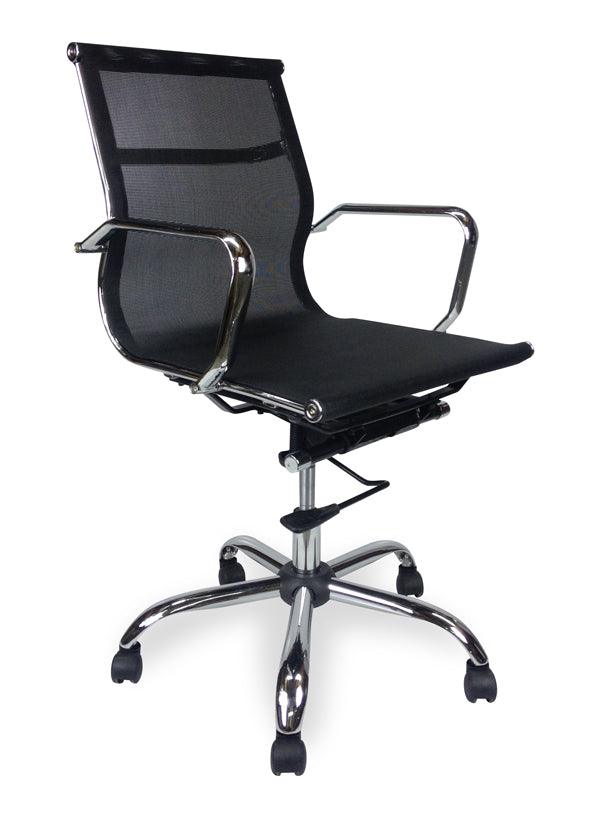 COC210 Designer Mesh Boardroom Office Chair - Low Back - Black - Furniture Castle
